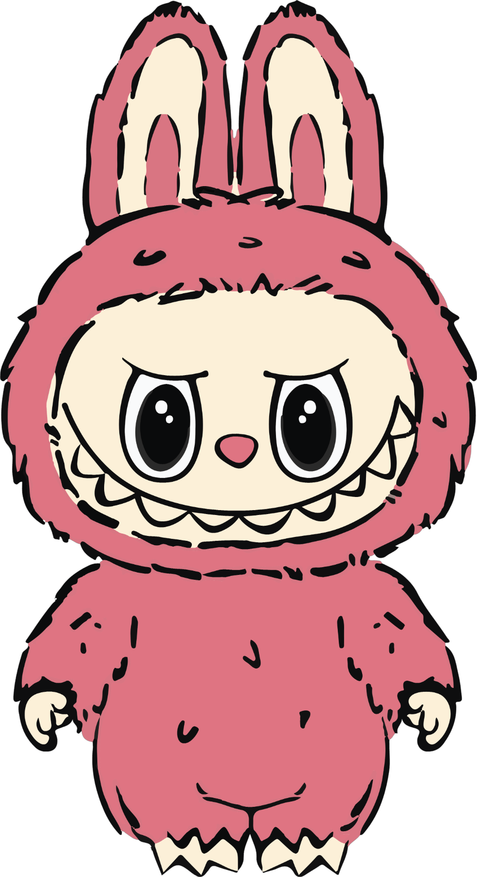 980x1800 Dark Pink Labubu