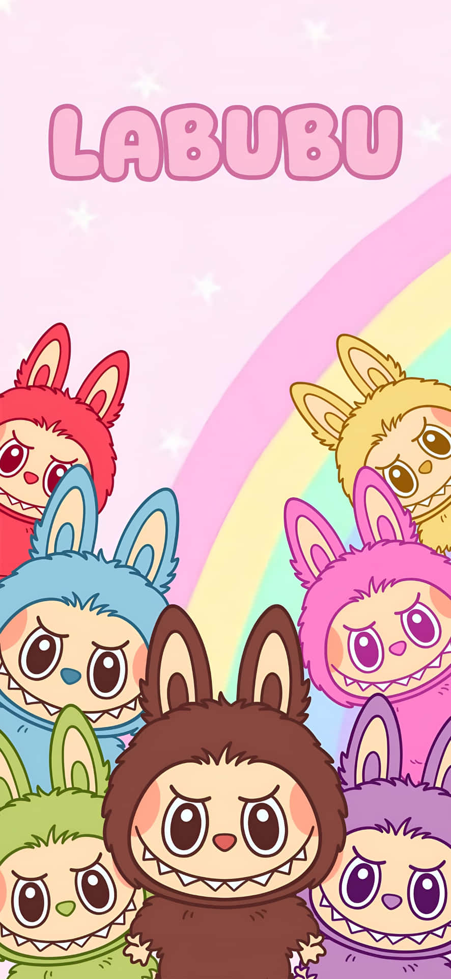 886x1920 Download Labubu Cute Characters Wallpaper