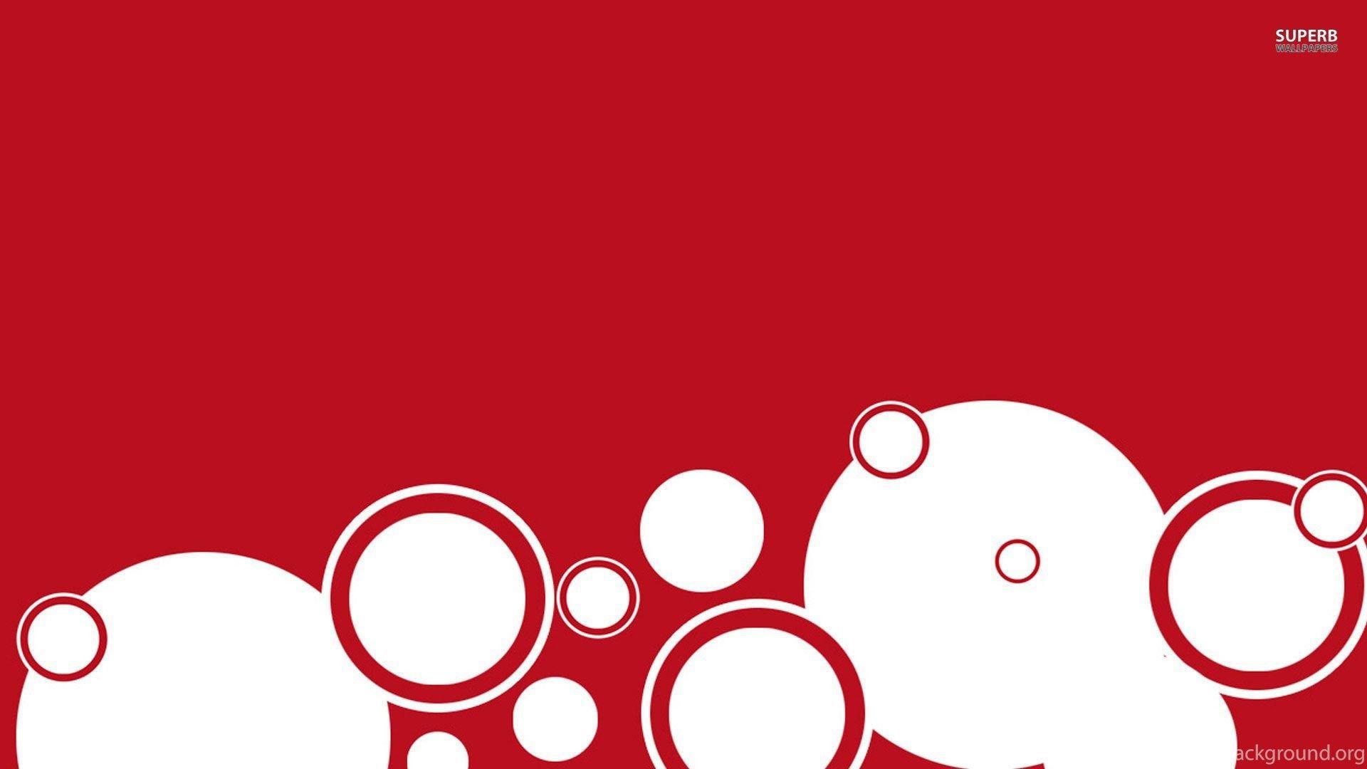 1920x1080 White Circles On Red : Desktop And Mobile Wallpaper : Wallippo