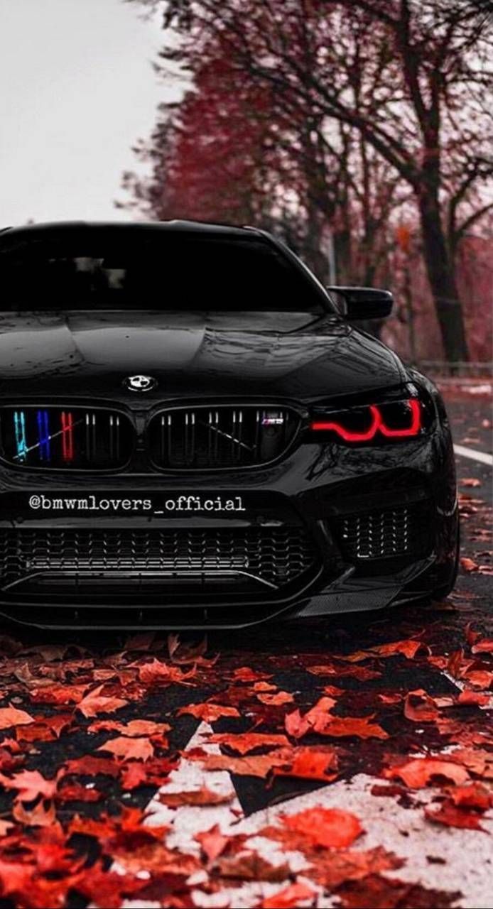 694x1280 Cool BMW: A Black Car Parked on the Side of a Road. Bmw m5 wallpaper 4k, Purple bmw wallpaper hd, Dream cars