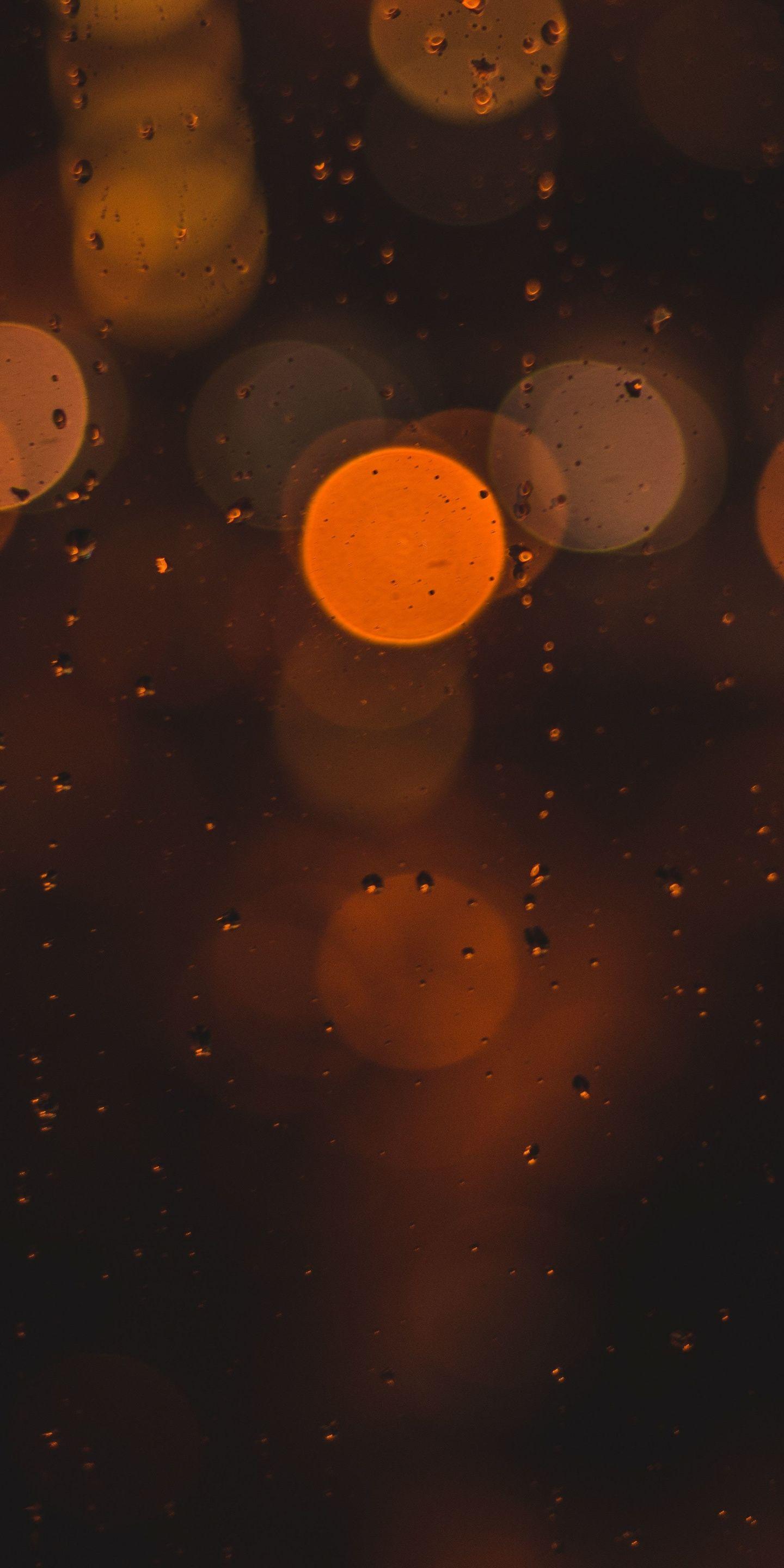 1440x2880 Download 1440x2880 wallpaper dark, orange circles, bokeh, lg v30