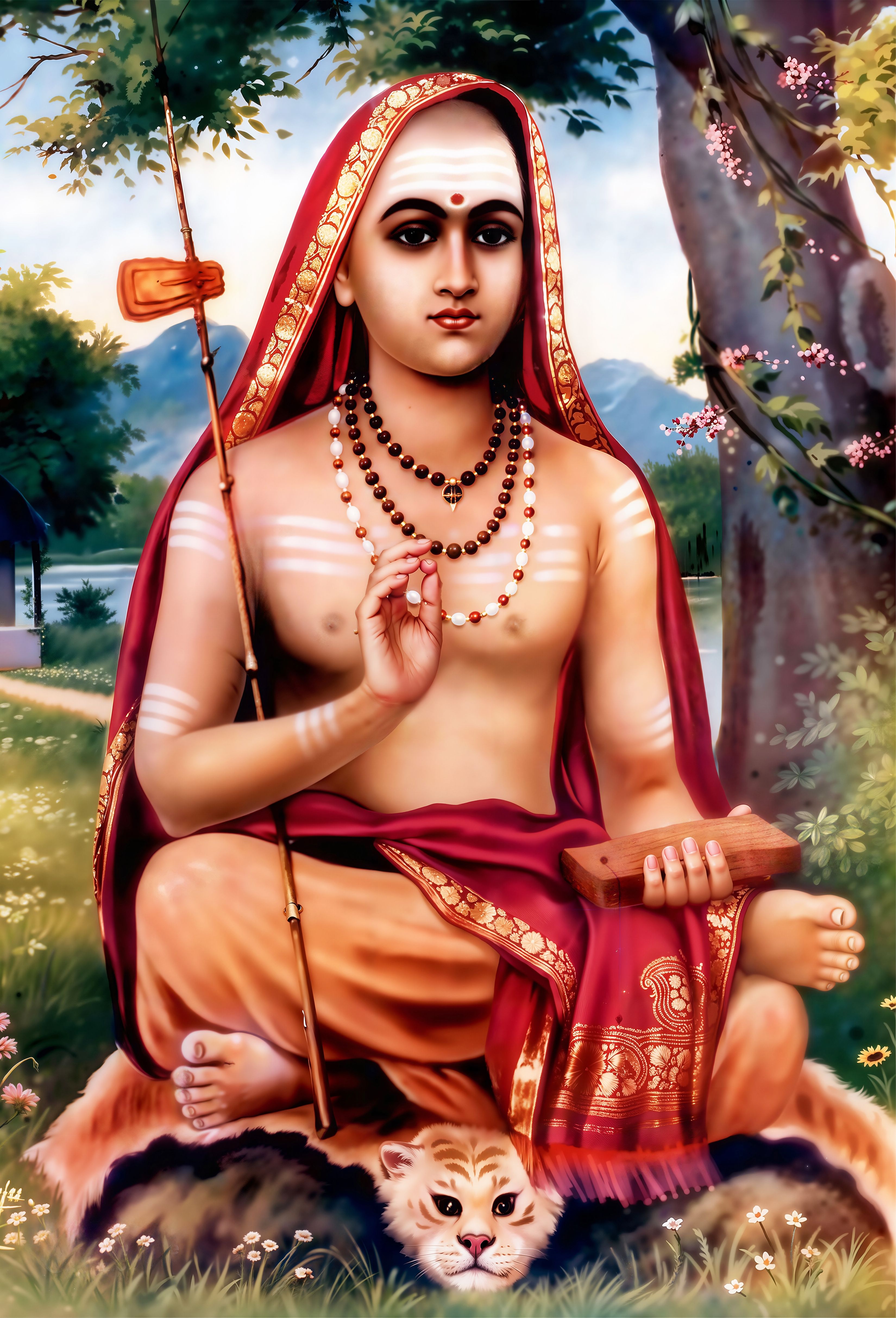 3299x4851 A humble restoration of Adi Shankaracharya's image original vs enhanced