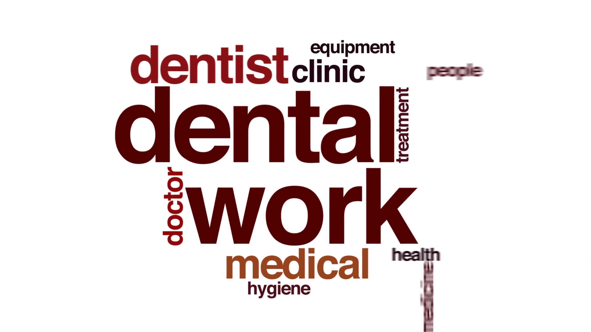 1920x1080 Dental Work Property Animated Word Cloud, Text Design