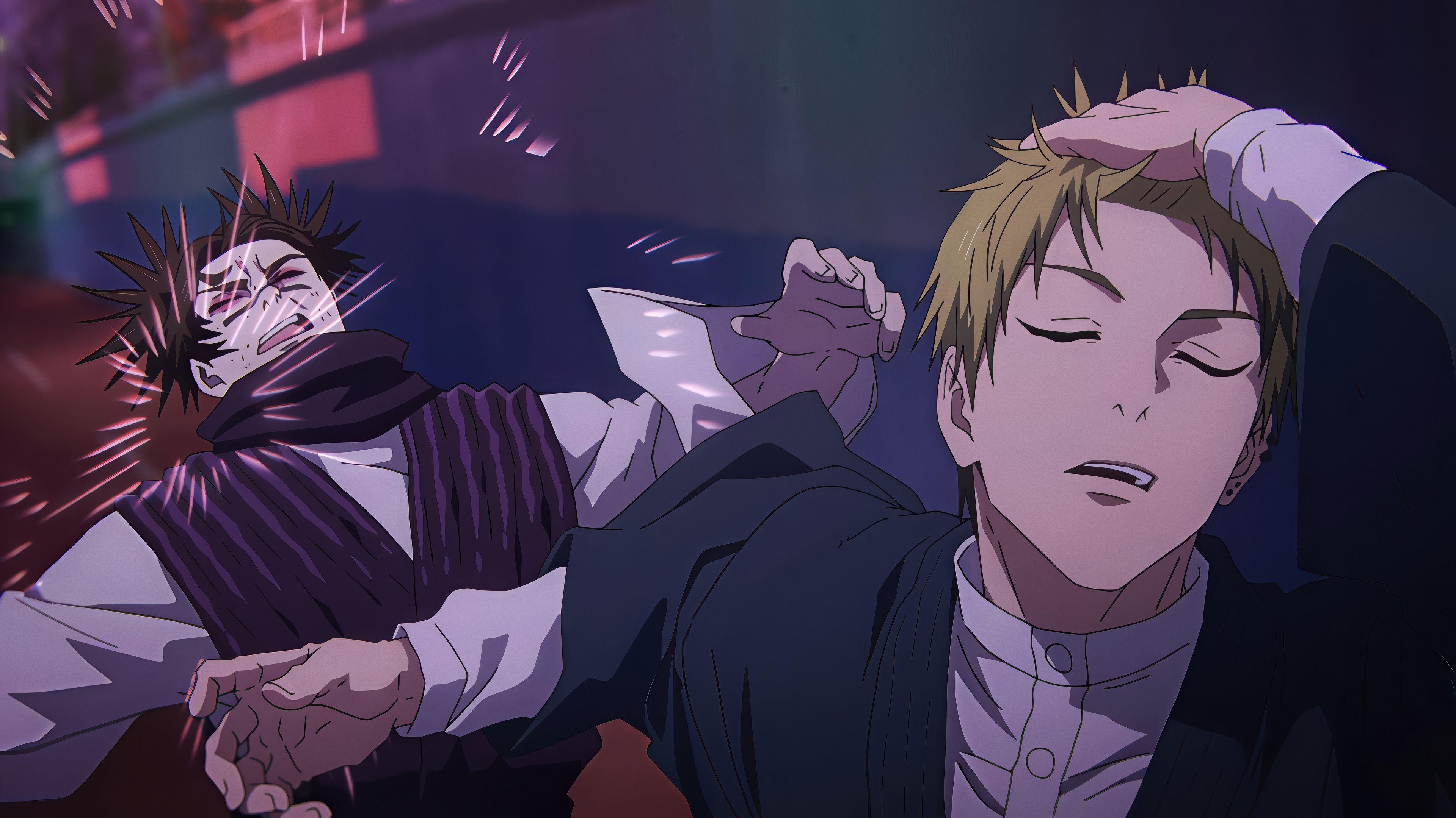3840x2160 Naoya vs. Choso Meme Hair Flip JJK Wallpaper 4K HD PC