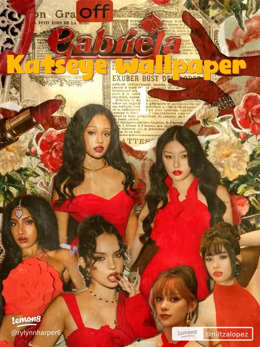 828x1104 KATSEYE Wallpaper: Aesthetic Collages, Red & Gabriela Themes
