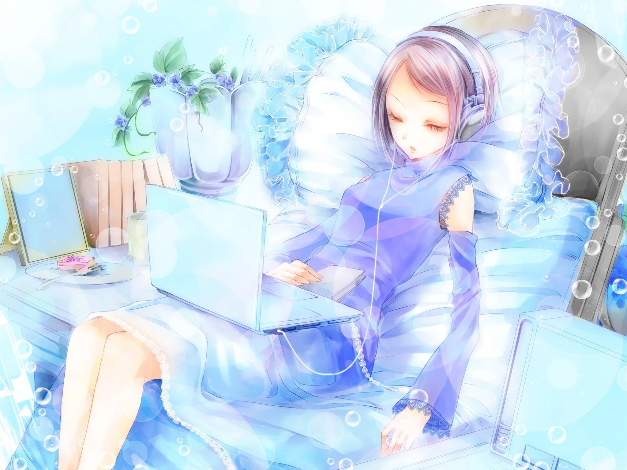 2048x1536 Download Laptop Sleeping Anime Girl Anime Girl HD Wallpaperx1536