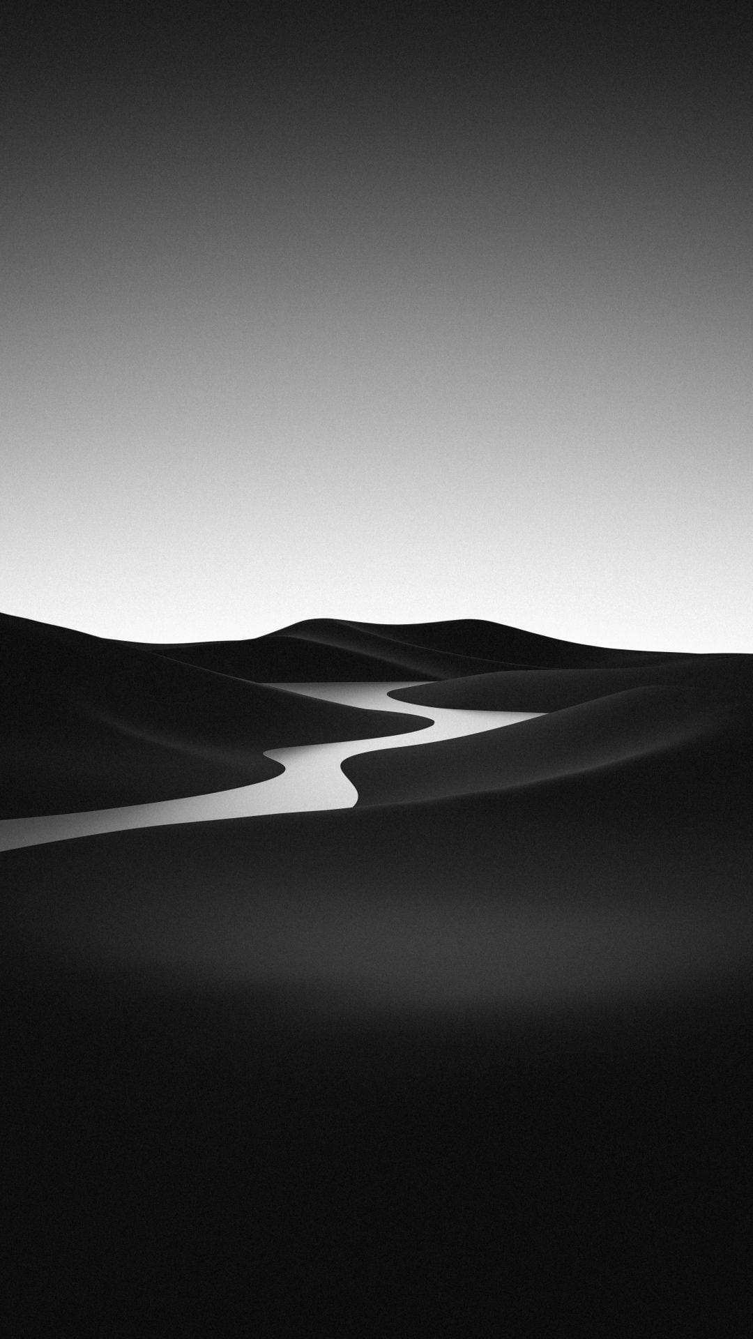 1080x1920 Black and White Wallpaper 4K, Landscape, Desert, River