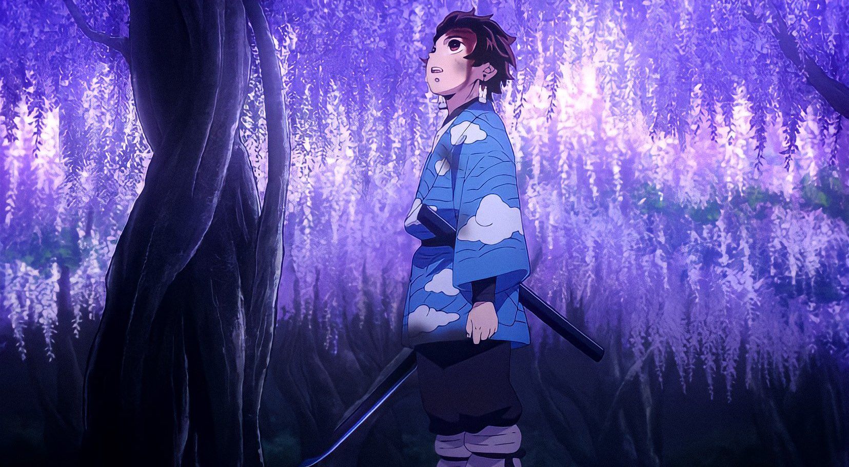 1655x912 Demon Slayer Purple Wallpaper