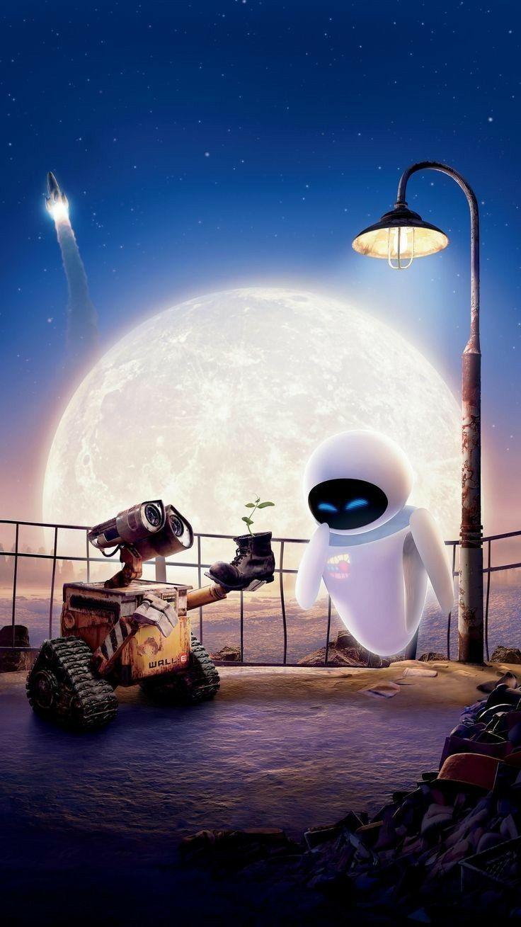 736x1309 WALL E Et Eve. Disney Phone Wallpaper, Disney Wallpaper