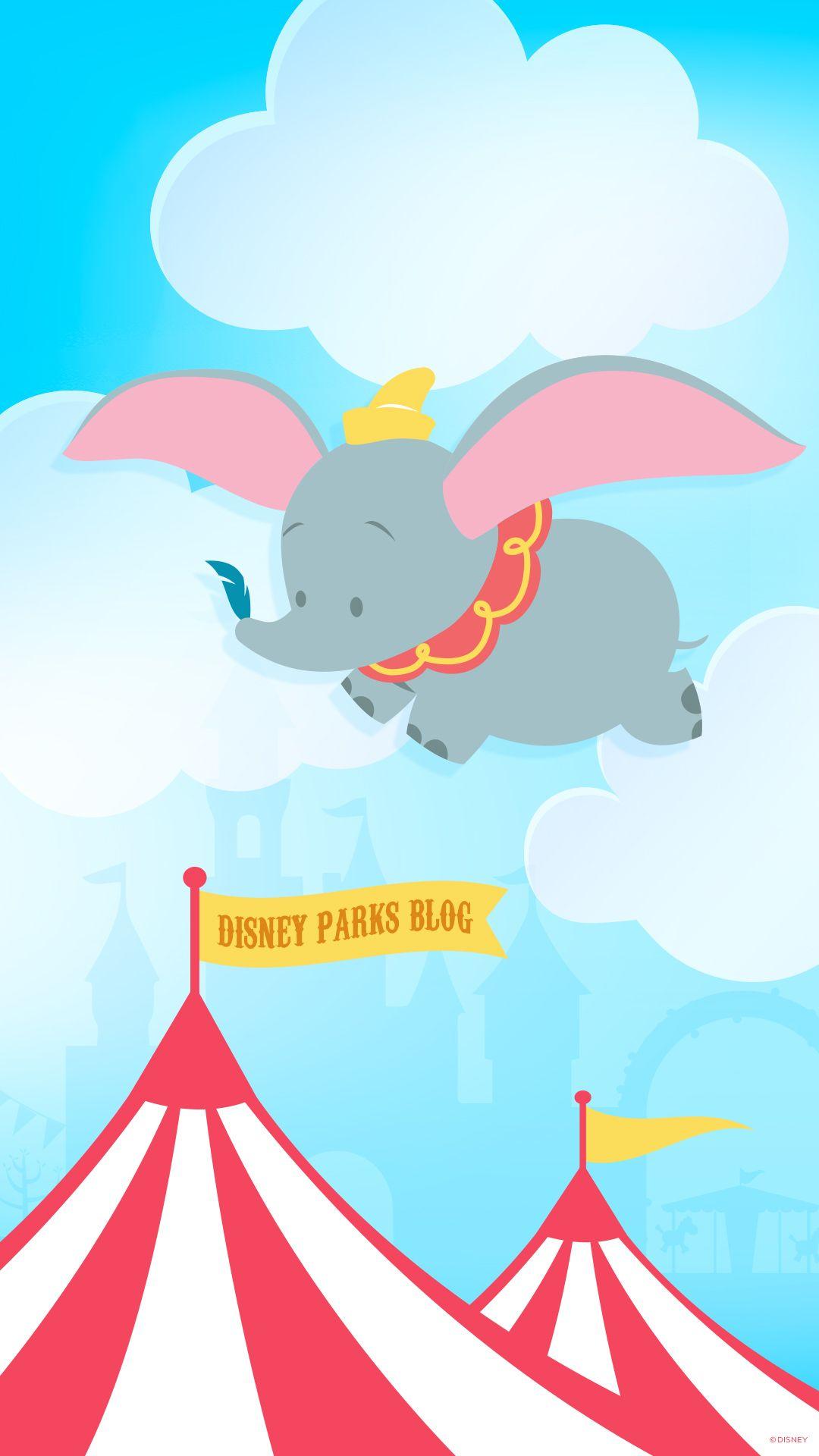 1080x1920 45th Anniversary Wallpaper: Dumbo The Flying Elephant