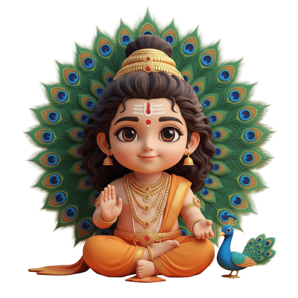 1024x1024 Baby murugan ai png cartoon for youtube thumbnail free download
