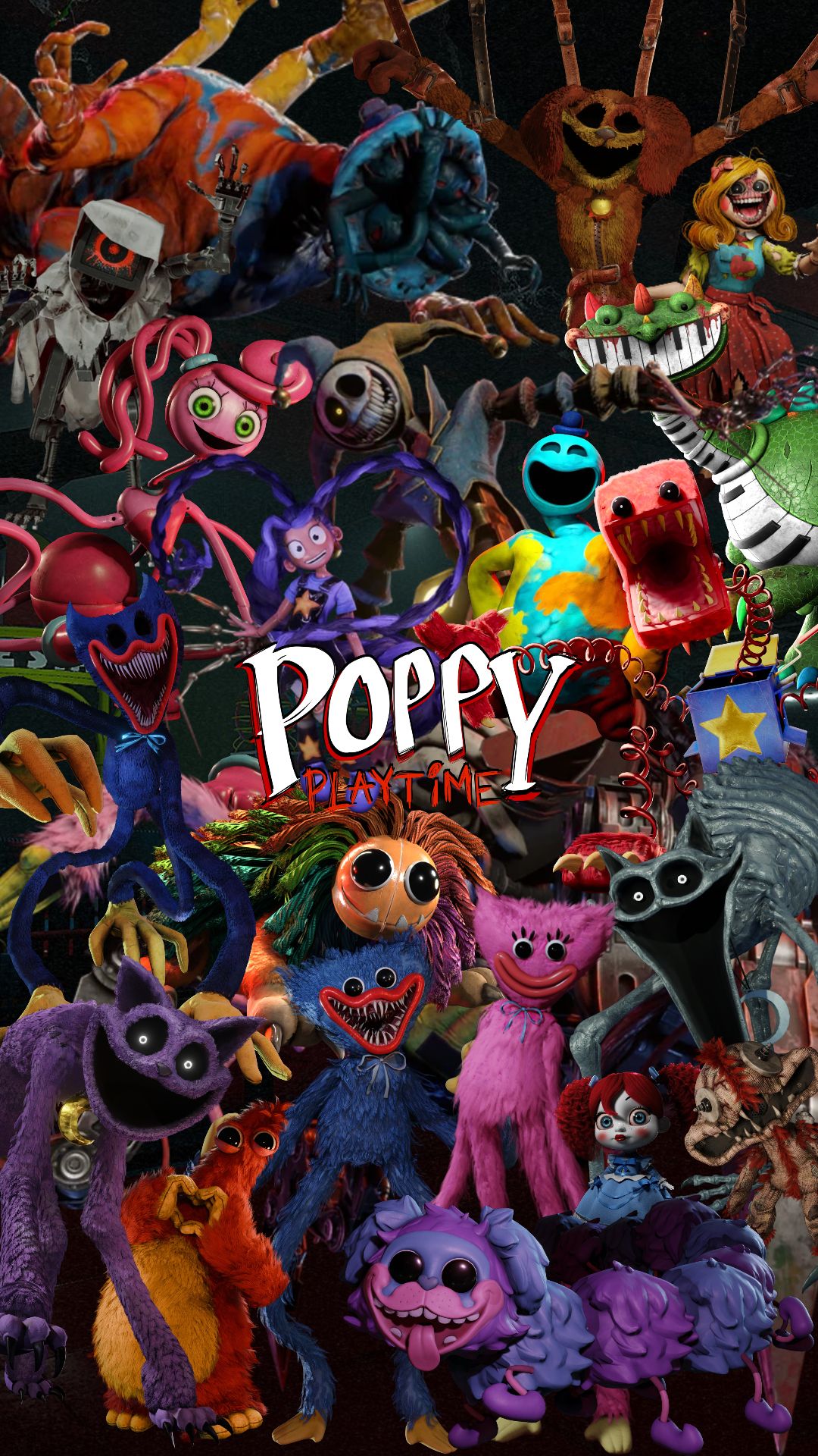 1080x1920 the old and new poppy playtime wallpaper (both made by me)