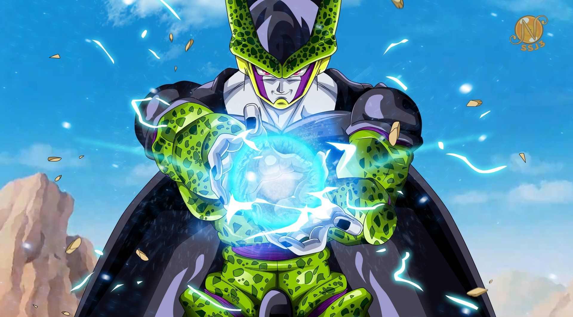 1920x1062 Cell Unleashed: 8K Ultra HD Dragon Ball Z Anime Wallpaper