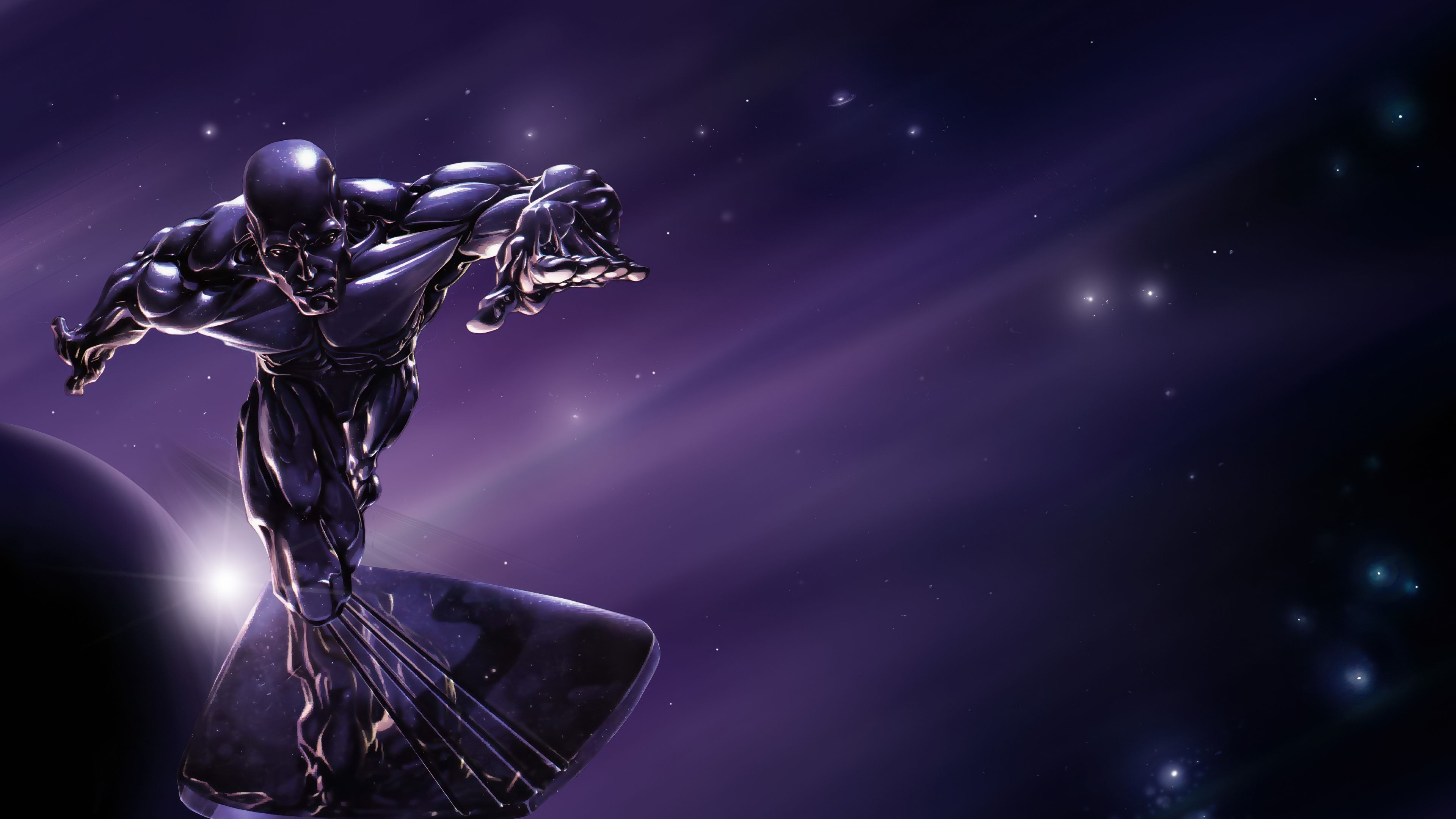 3840x2160 Silver Surfer Wallpaper 4K, Artwork, Marvel comics, 5K