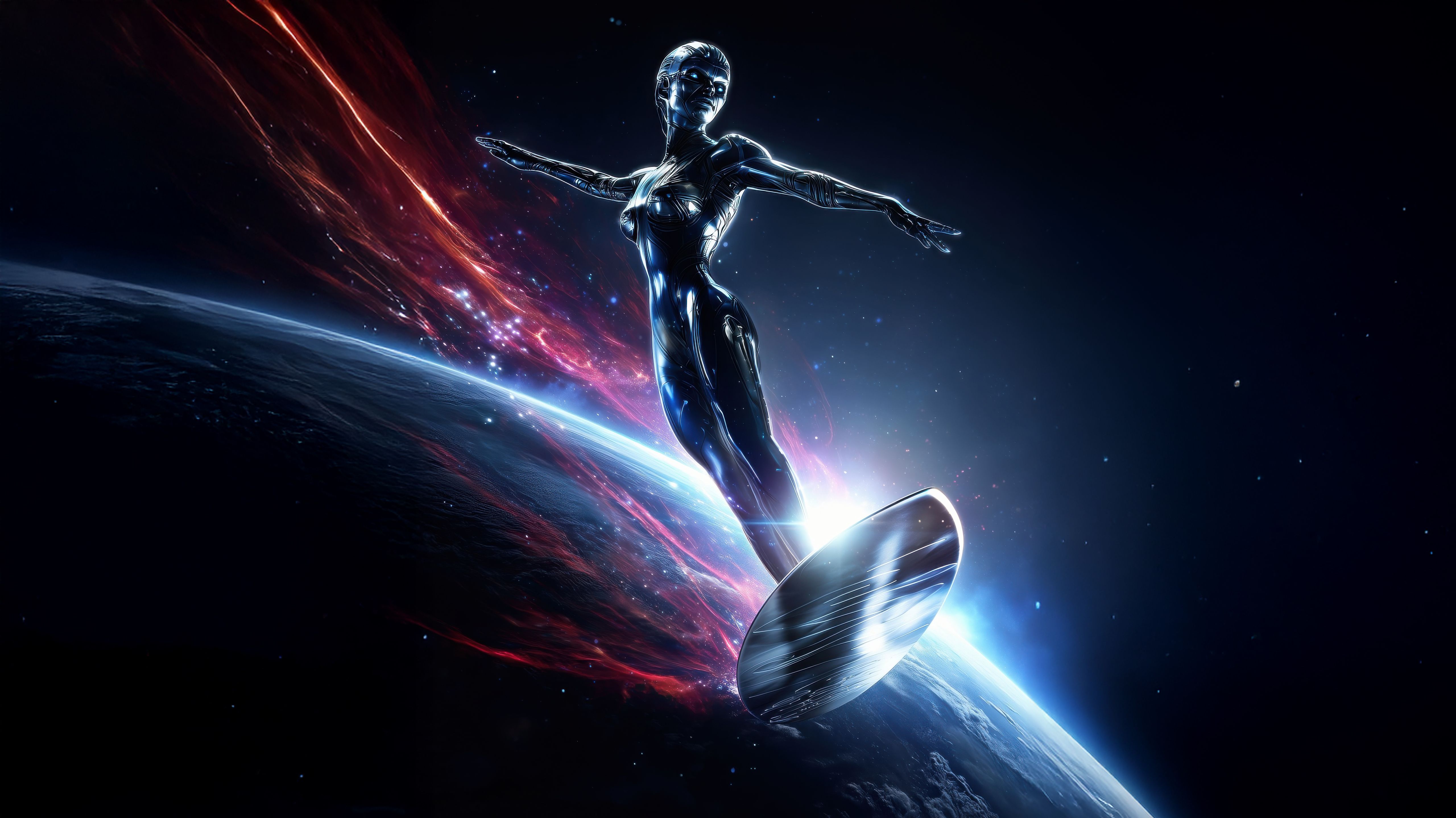 5120x2880 Silver Surfer Is A Woman In Fantastic Four First Steps Wallpaper, HD Superheroes Wallpaper, 4k Wallpaper, Image, Background, Photos and Picture