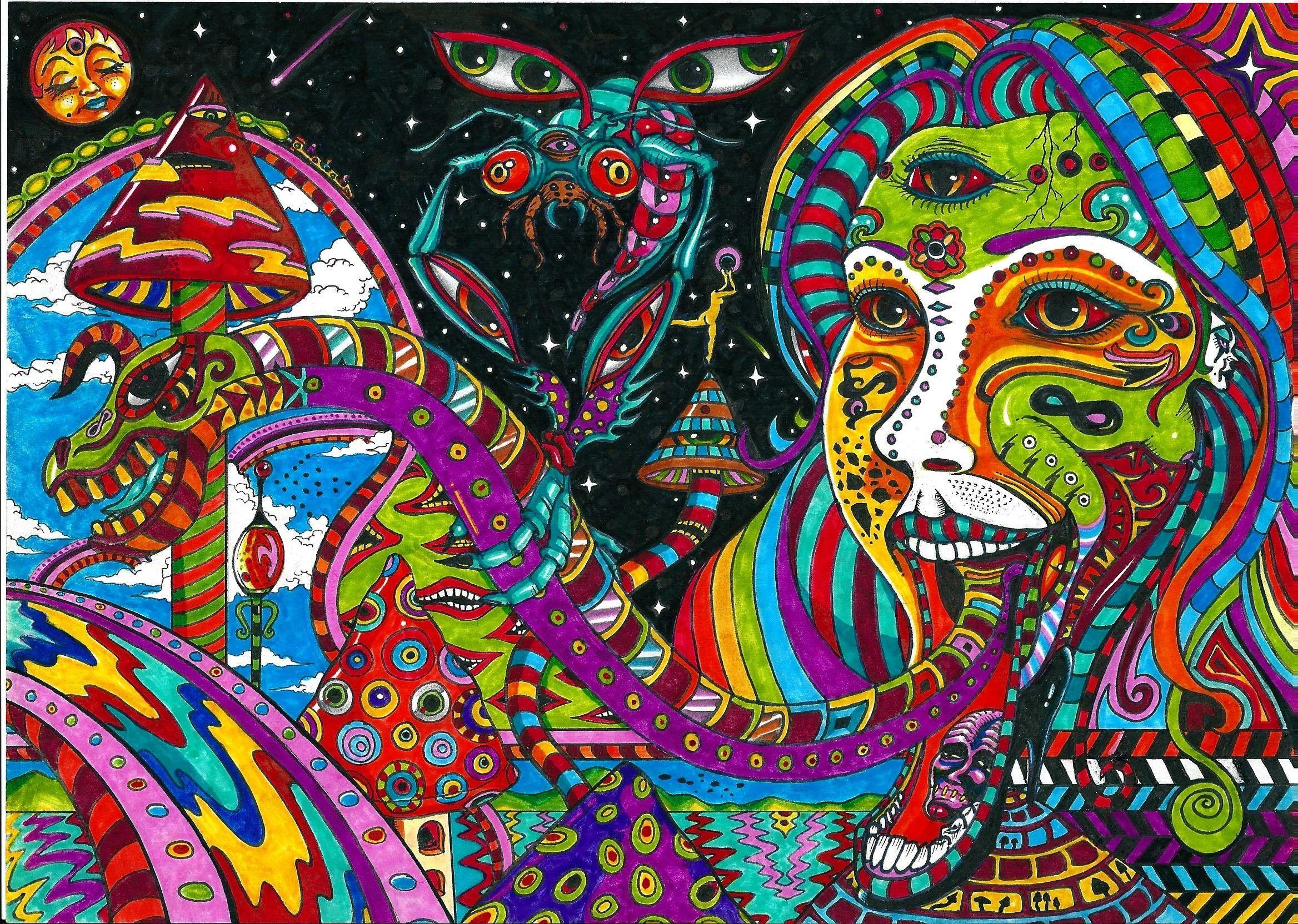 2336x1664 Acid Trip Background