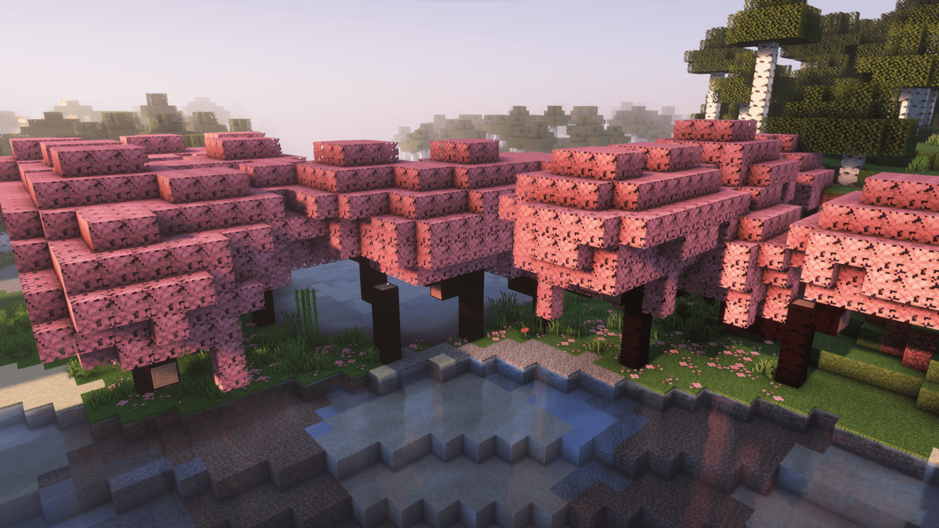 1920x1080 Sakura for Minecraft 1.19.4