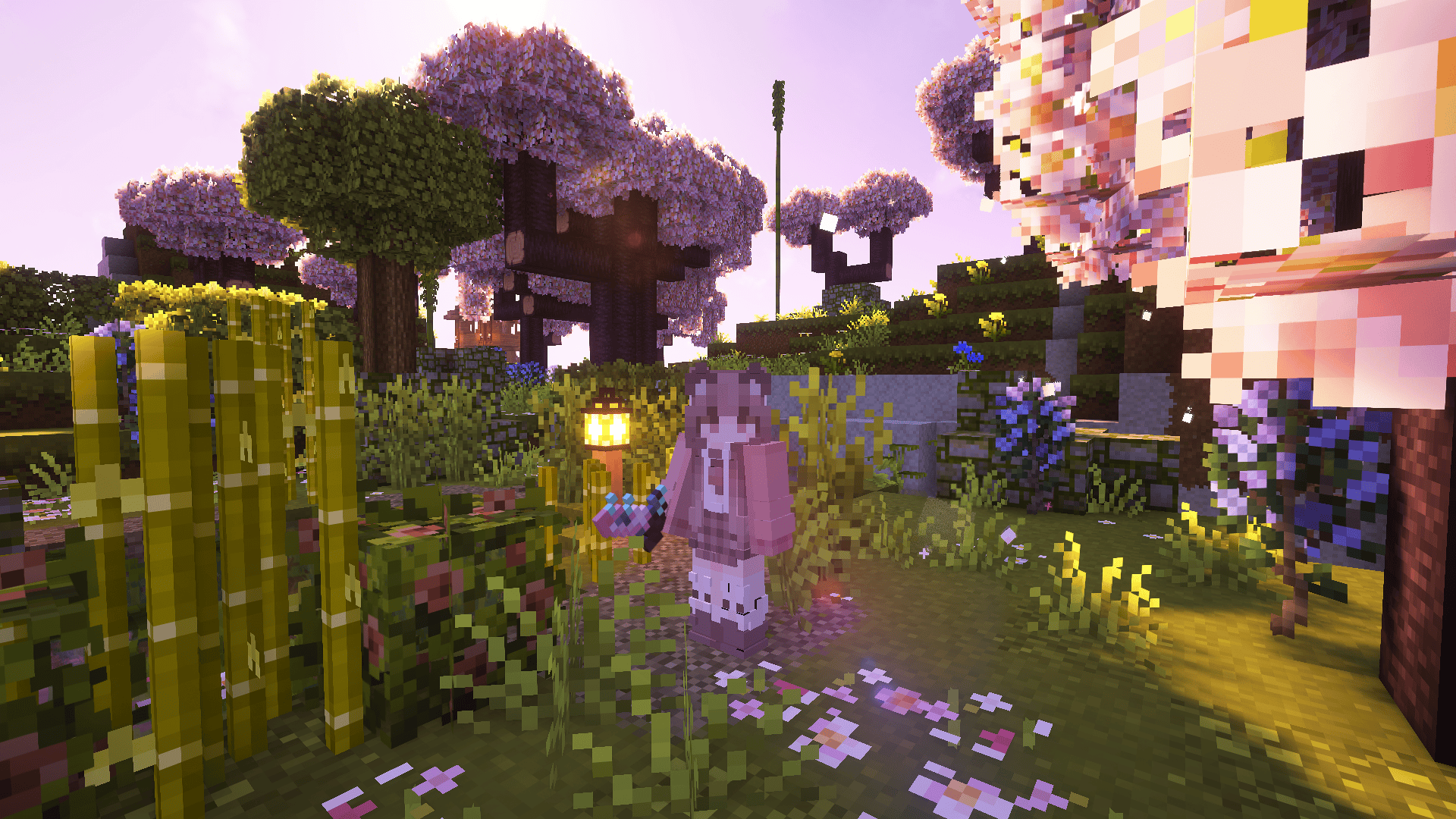 1920x1080 Cherry Blossom (Sakura) Tools for Advanced Netherite Resource Pack