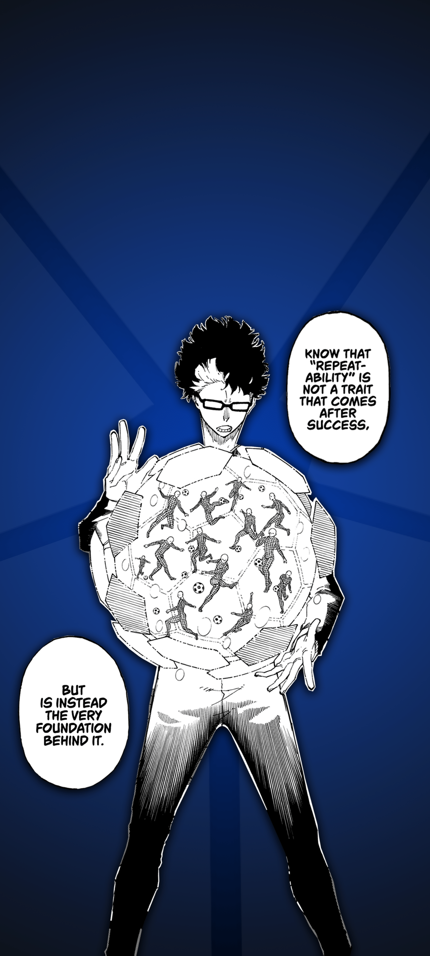 1440x3200 Ego Blue Lock Wallpaper