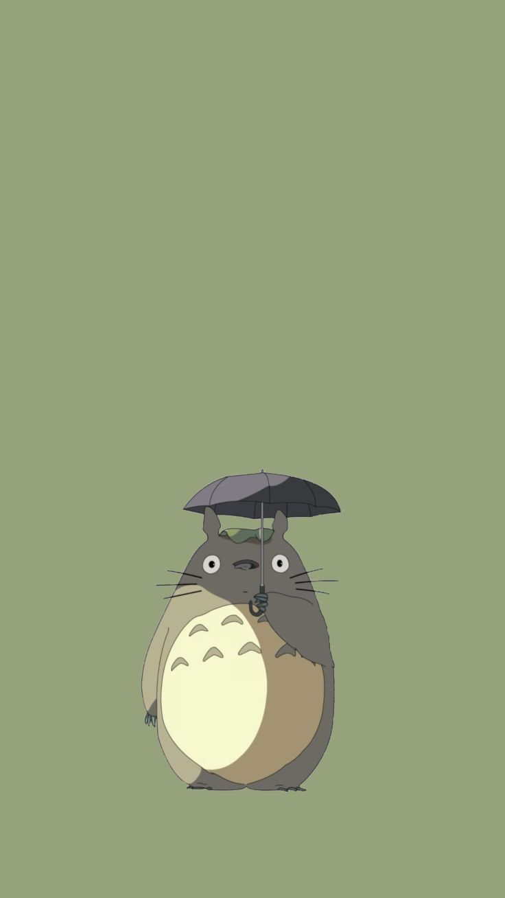736x1308 Phone wallpaper lock screen Studio Ghibli totoro Green