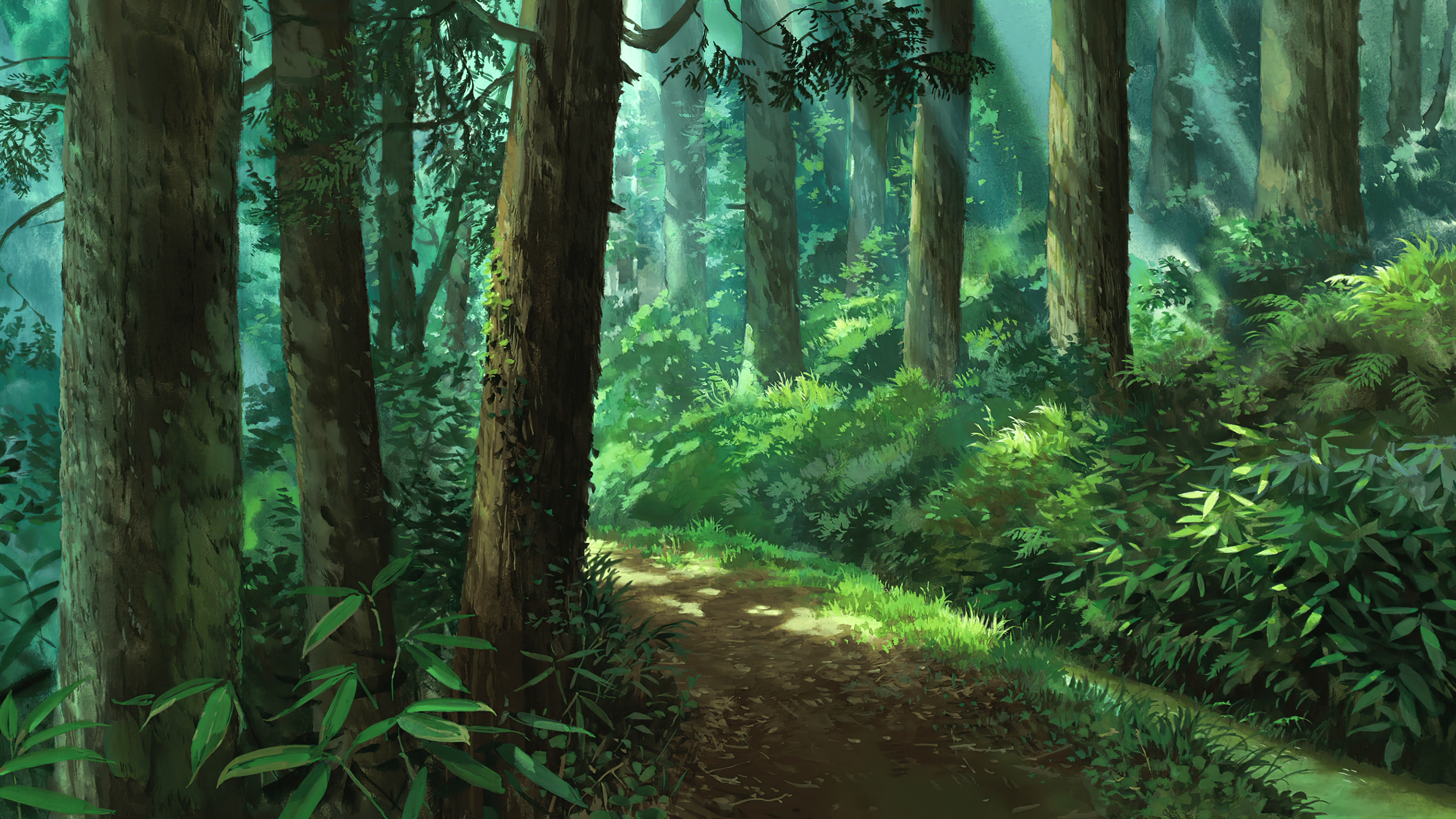 3840x2160 Studio Ghibli Forest [3840x2160]