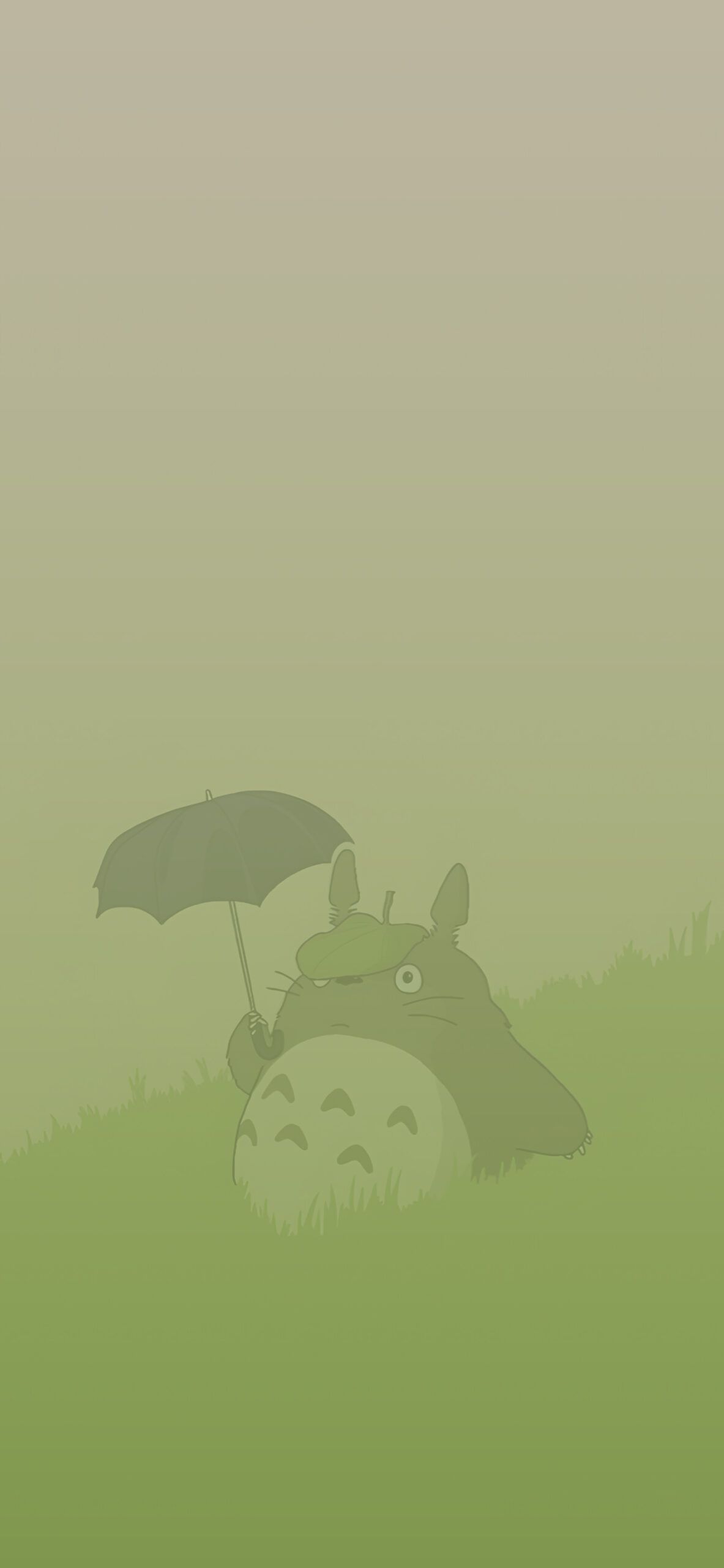 1183x2560 Studio Ghibli Totoro Minimalist Wallpaper Anime Wallpaper