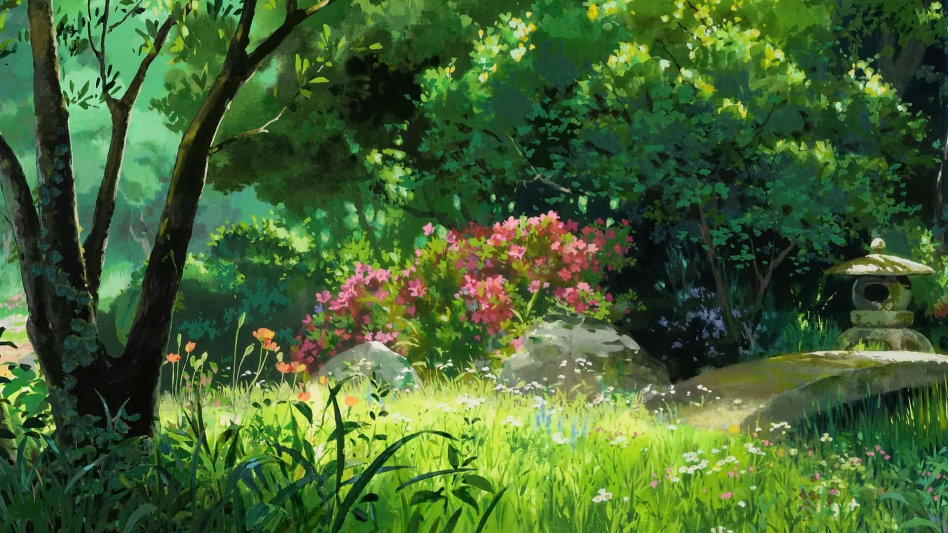 1920x1080 Download Mystical Forest Breathtaking Studio Ghibli Background