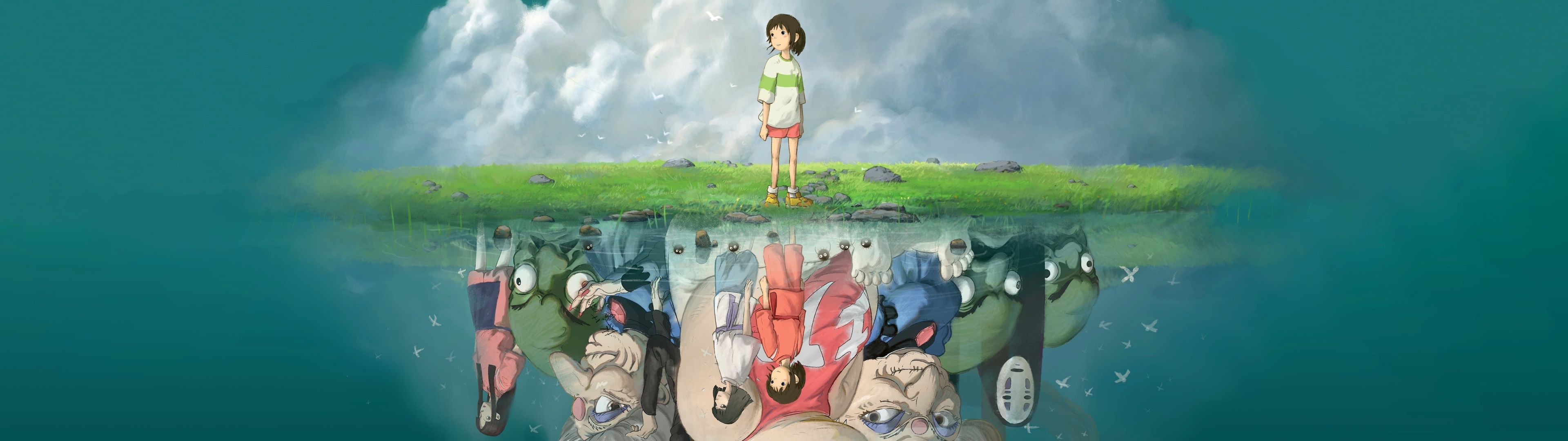 3840x1080 Studio Ghibli Wallpaper 4K, Animation movies, 5K, 8K