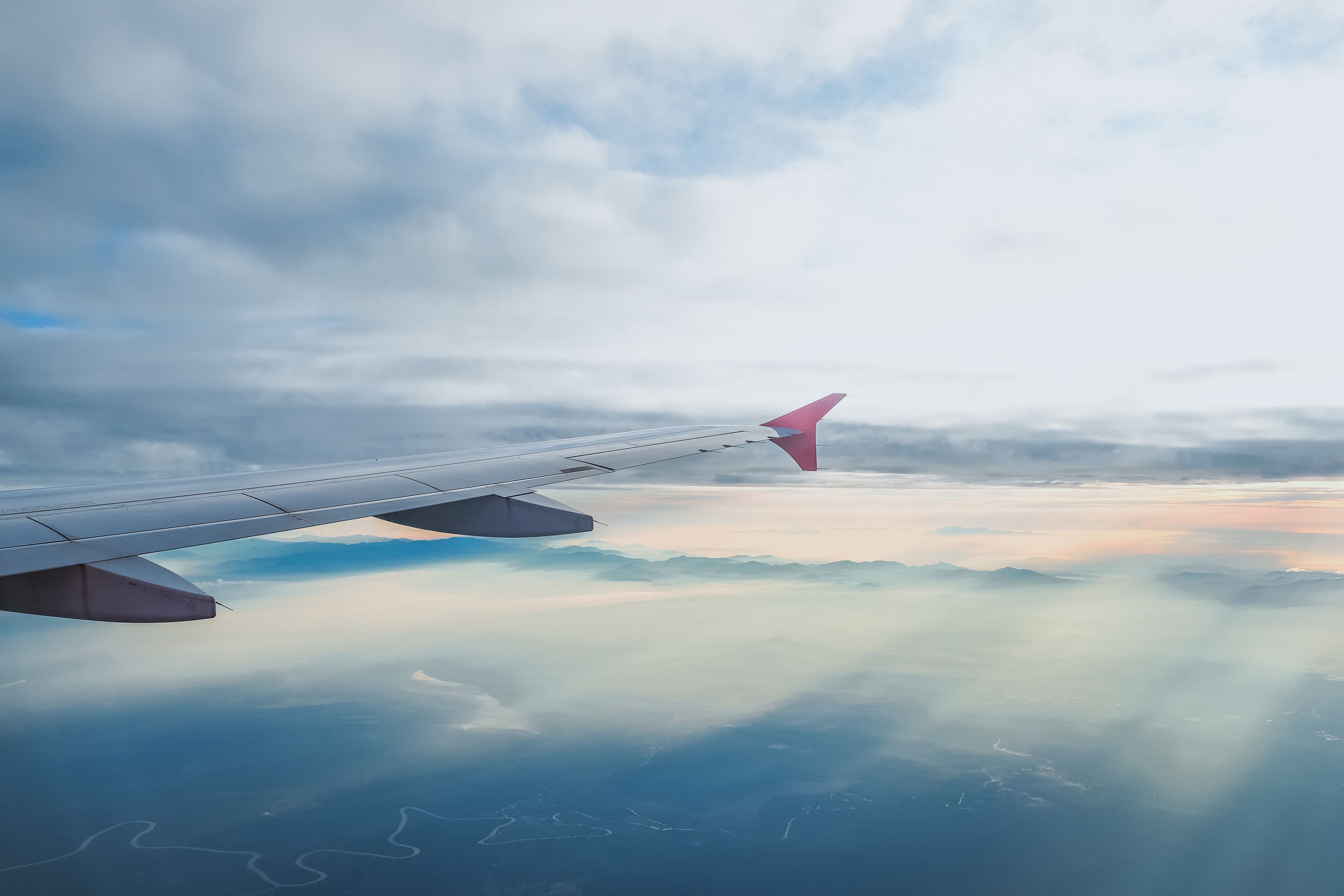 4500x3000 Airplane In Sky Royalty Free
