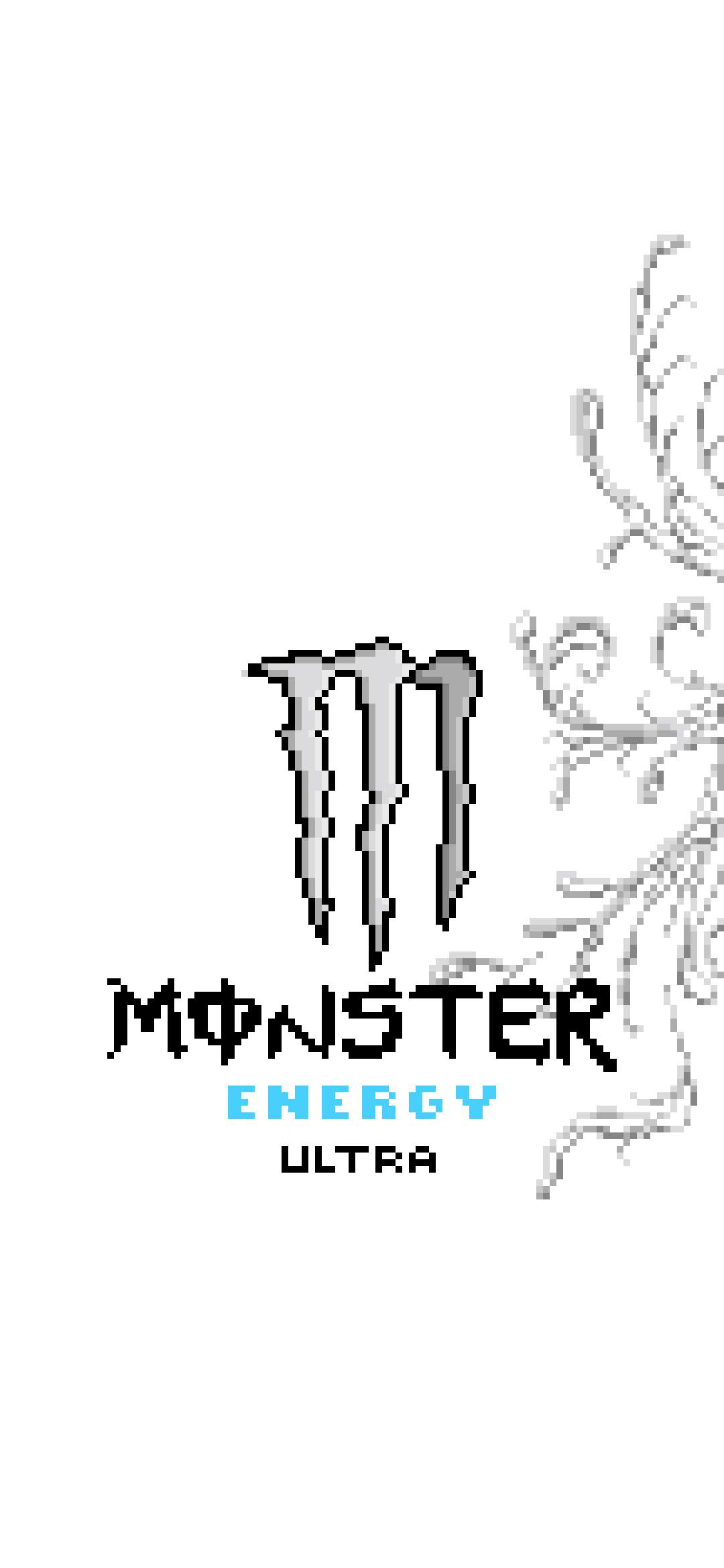 1080x2340 Pixel Art GIF `Monster Energy Ultra` wallpaper
