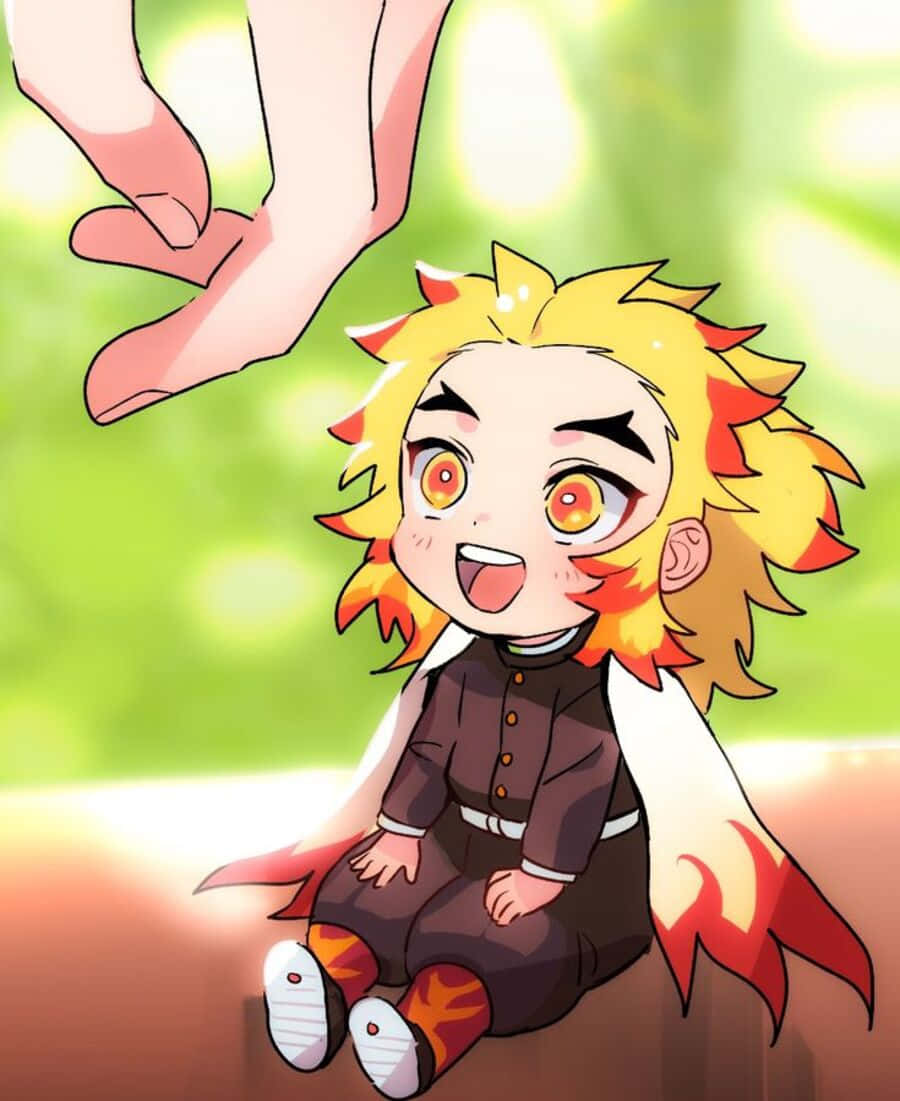 900x1101 Rengoku Chibi Wallpaper