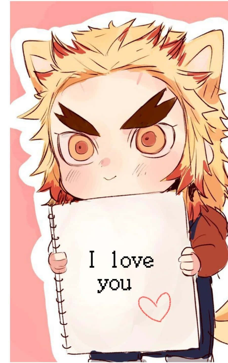 900x1432 Download Caption: Rengoku Chibi, The Adorable Demon Slayer Wallpaper