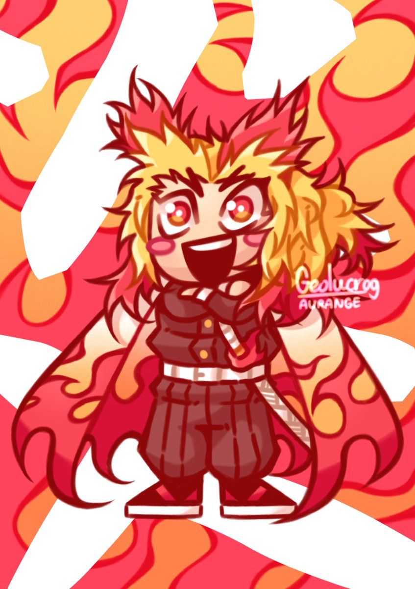 847x1200 my friend wanted a chibi rengoku wallpaper for her phone so i got to work