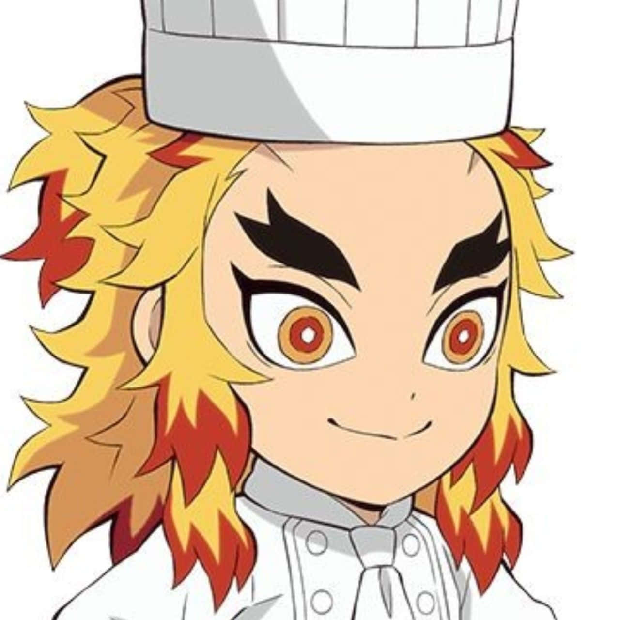 1280x1280 Download Adorable Rengoku Chibi Art Wallpaper