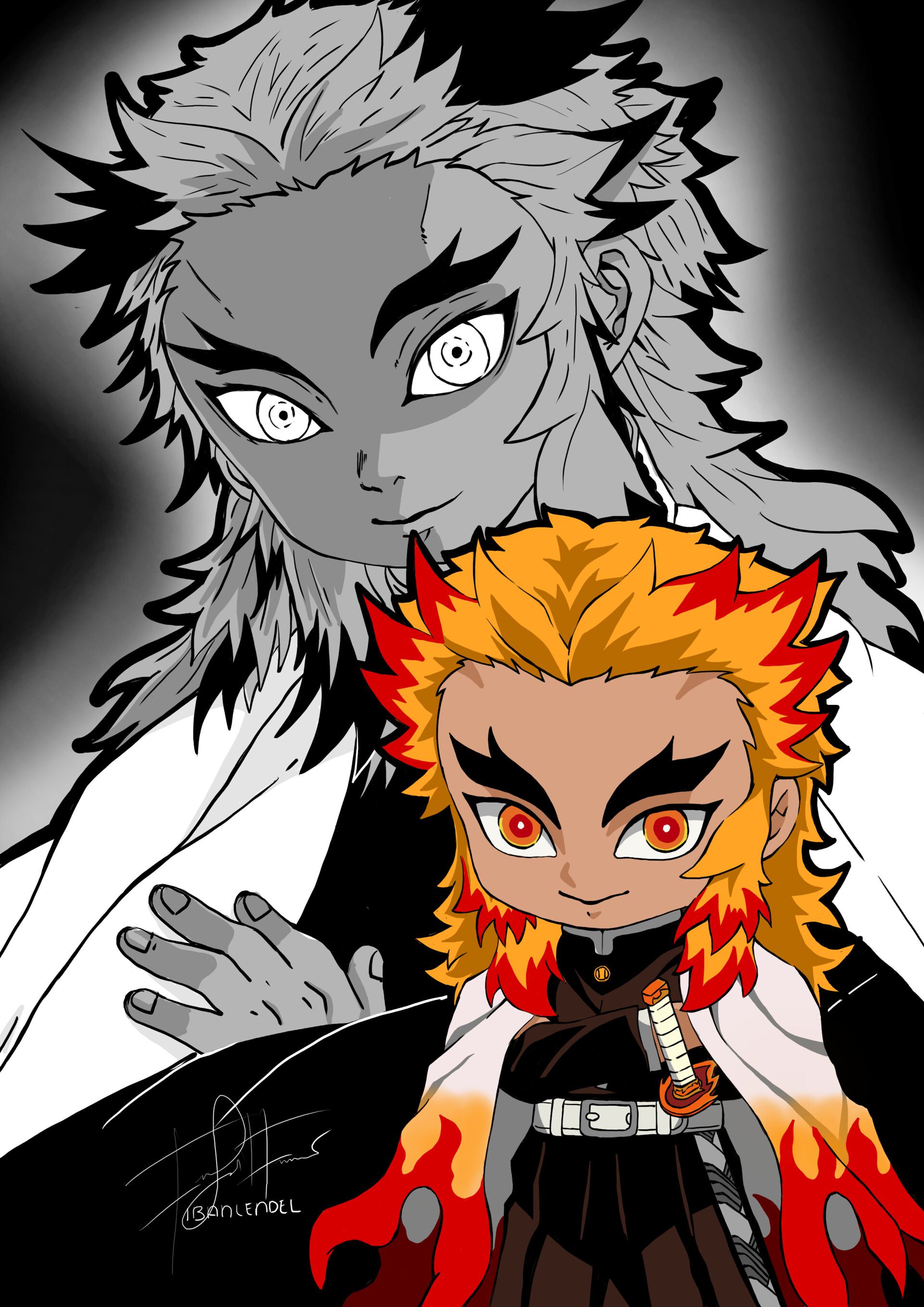 1920x2716 Drawing Chibi Rengoku