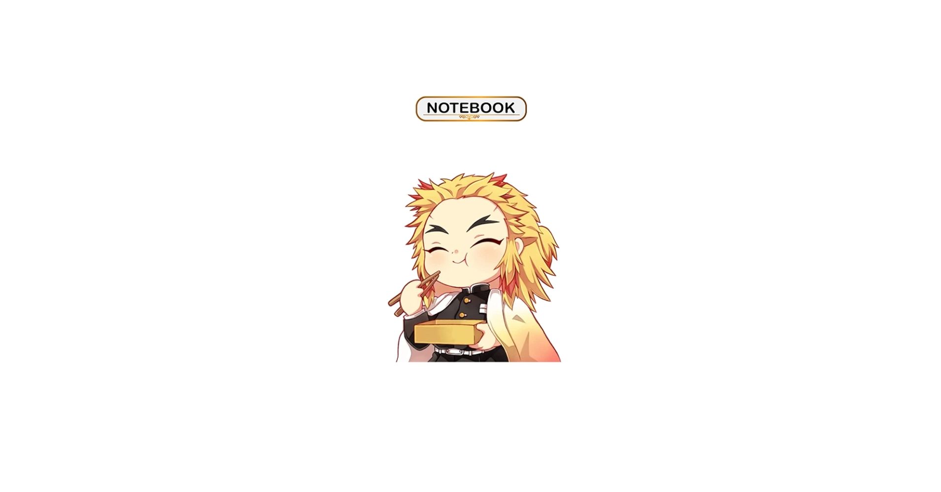 1910x1000 Notebook: Chibi Rengoku Eating Demon Slayer, Journal 6 X 100 Page Blank Lined Paperback Journal Anime, Manga, Comic Notebook Composition Notebook Diary By