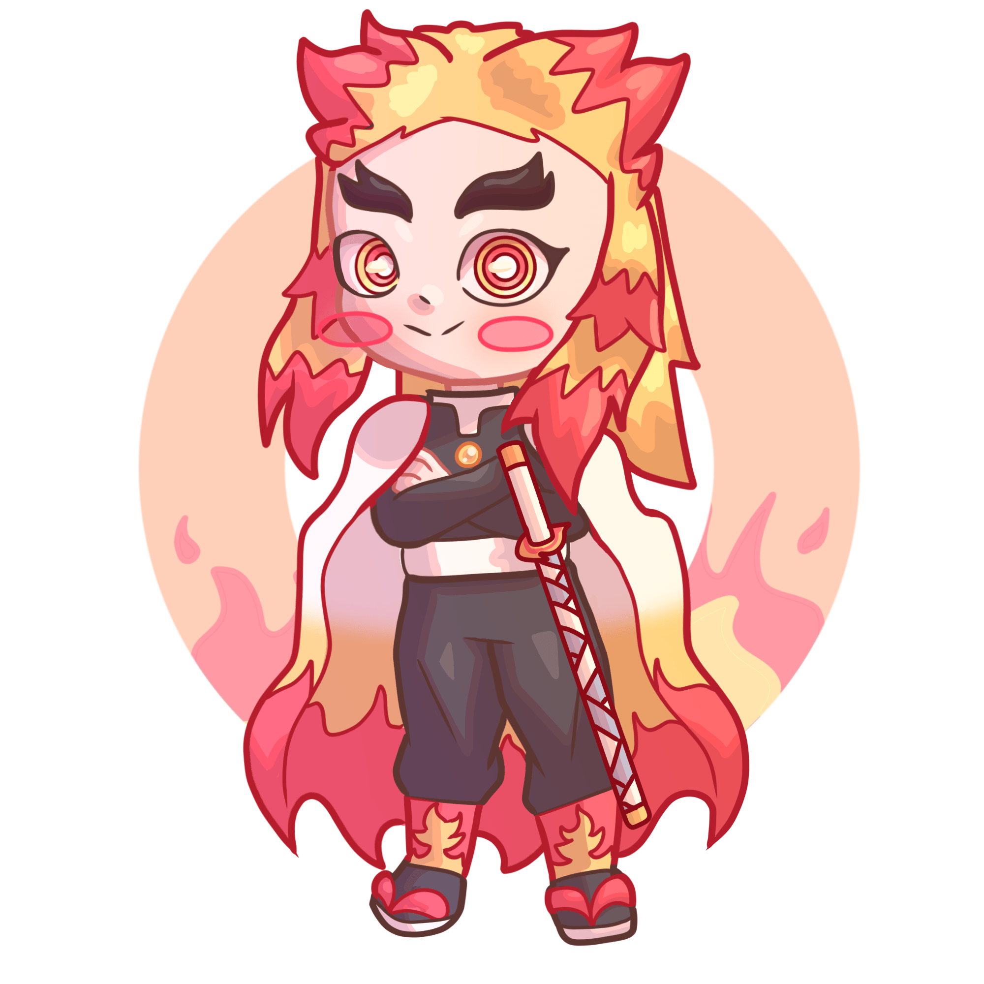2000x2000 Tengen and Rengoku sticker designs!