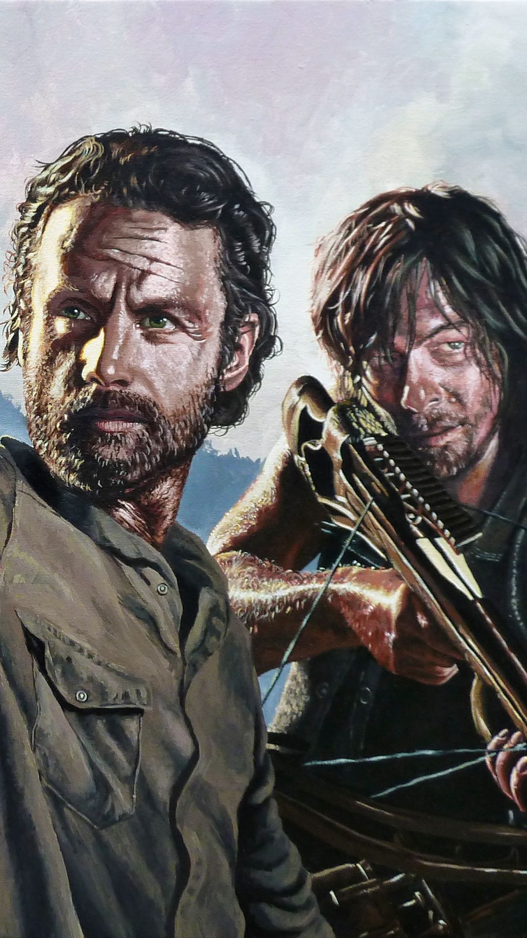 1080x1920 Phone wallpaper: Tv Show, The Walking Dead, Rick Grimes, Daryl Dixon, Tyreese Williams 1231941