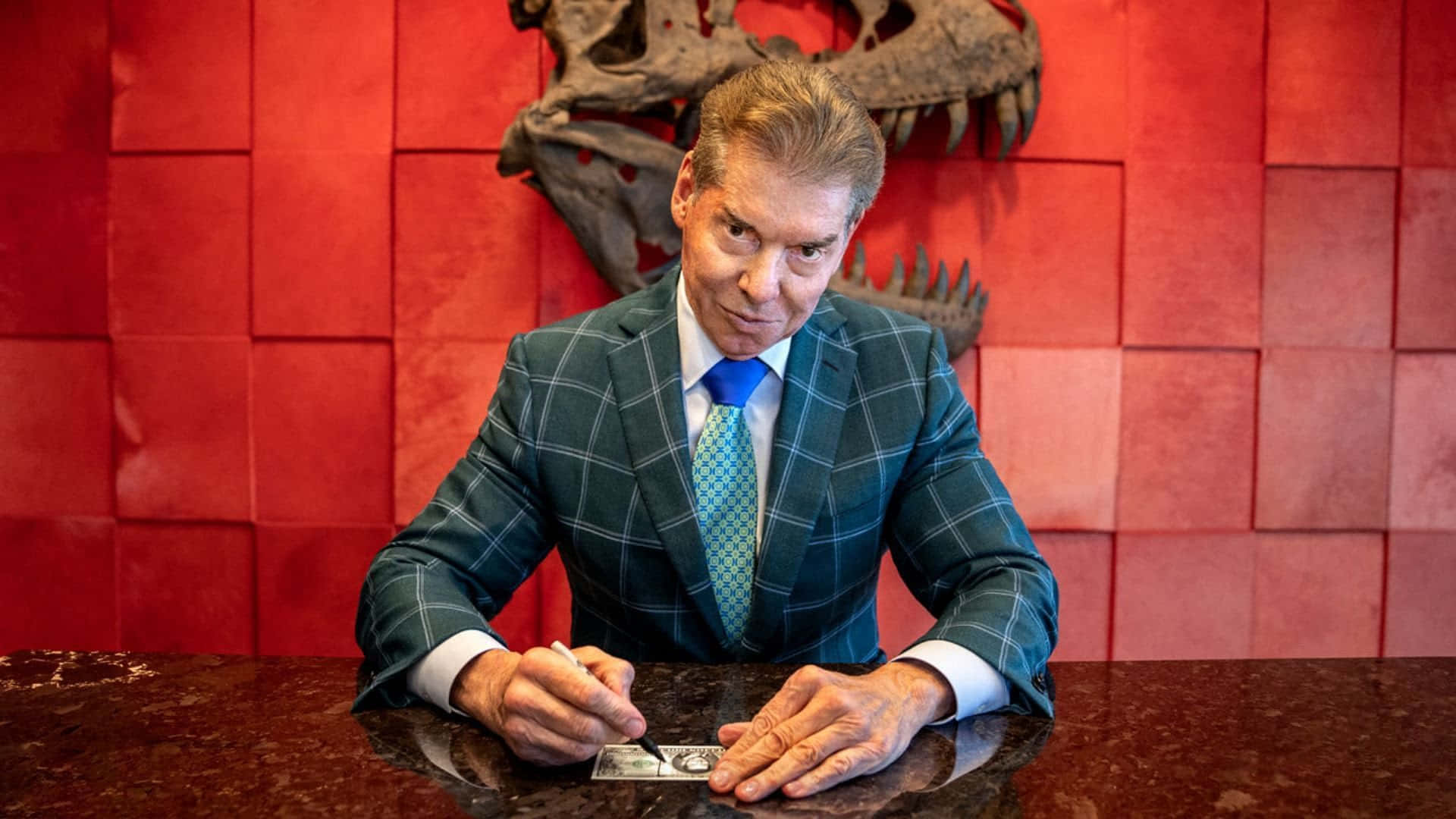 1920x1080 Download WWE CEO Vince McMahon Signing A Check Wallpaper