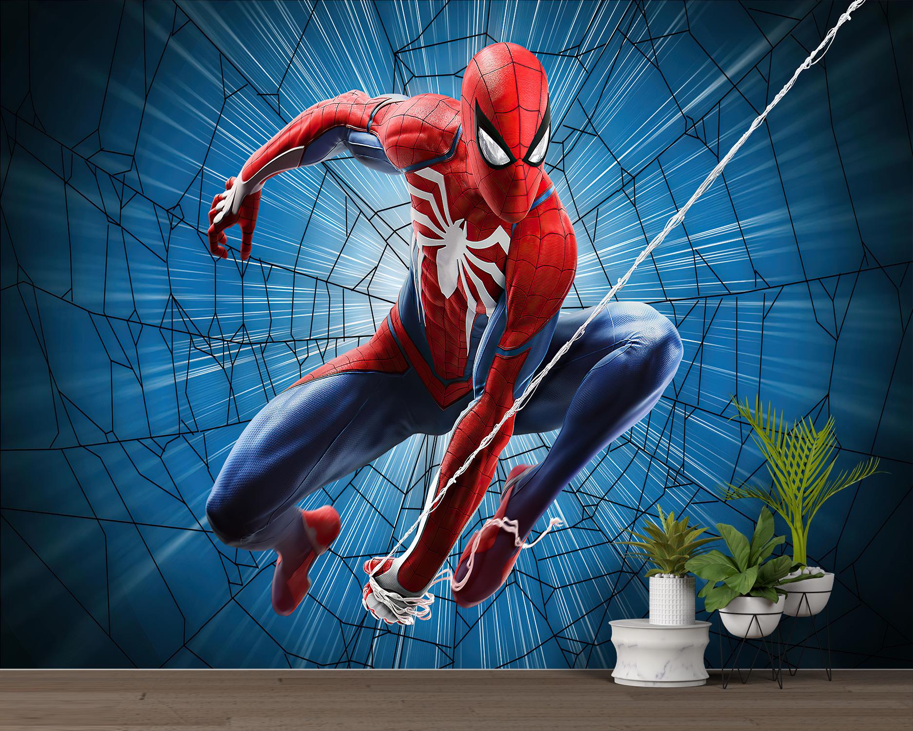 1874x1500 Spiderman Wall, Children Wallpaper Peel And Stick Non Woven