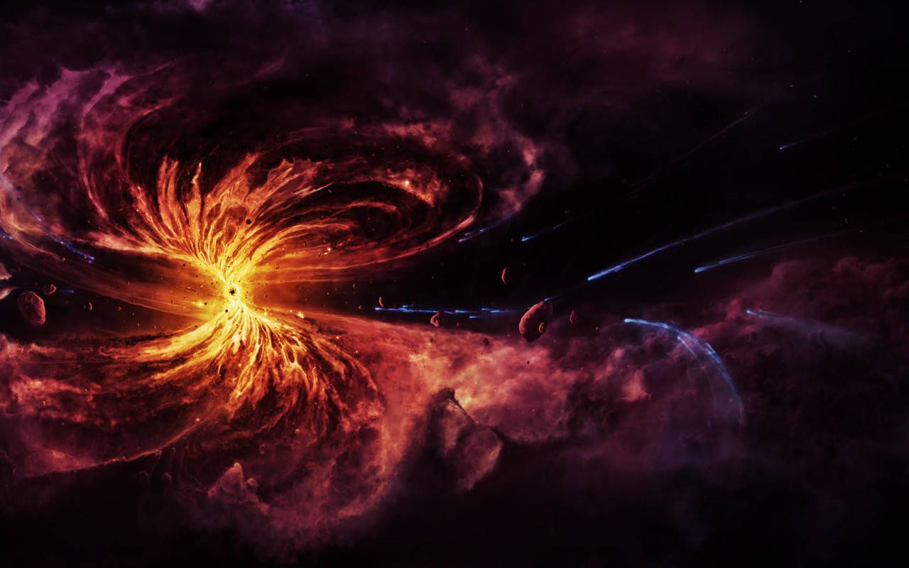 1280x800 4k Black Hole Wallpaper