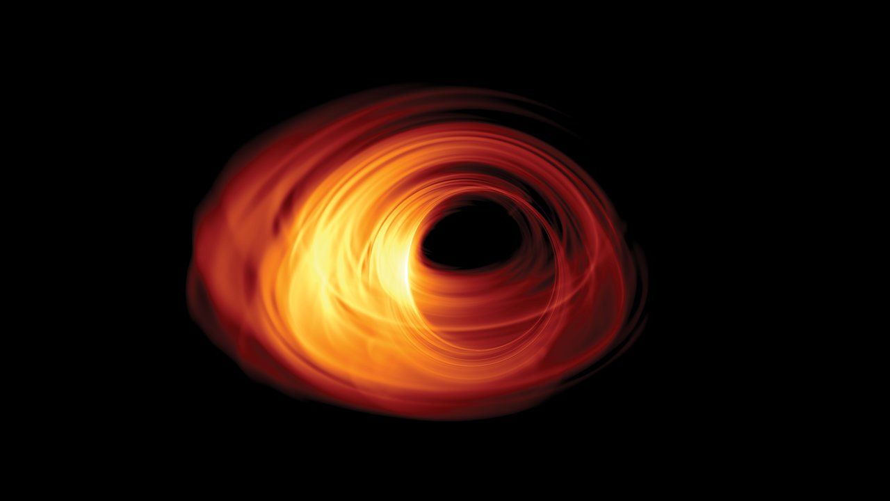 1280x720 Simulated Image of an Accreting Black Hole