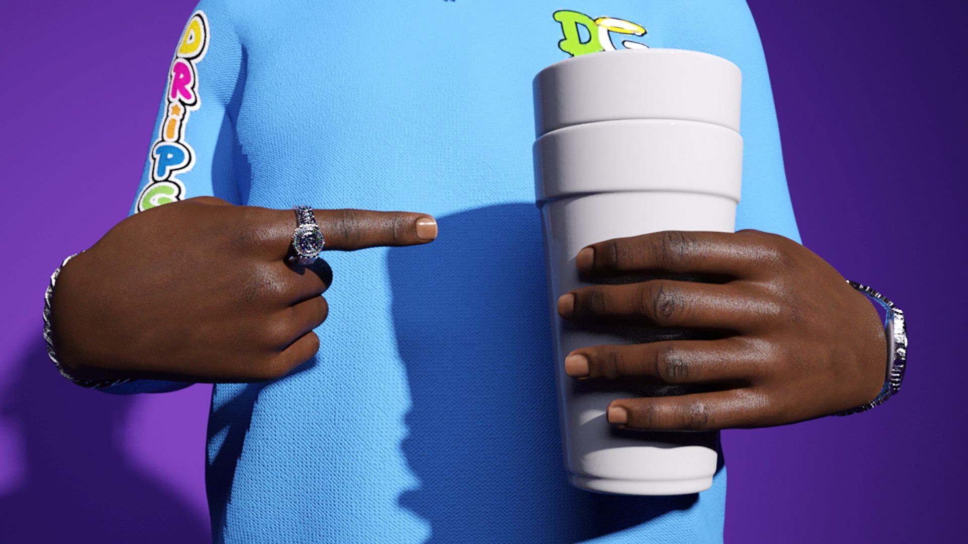 1920x1080 Lean Double Cup 3D Model