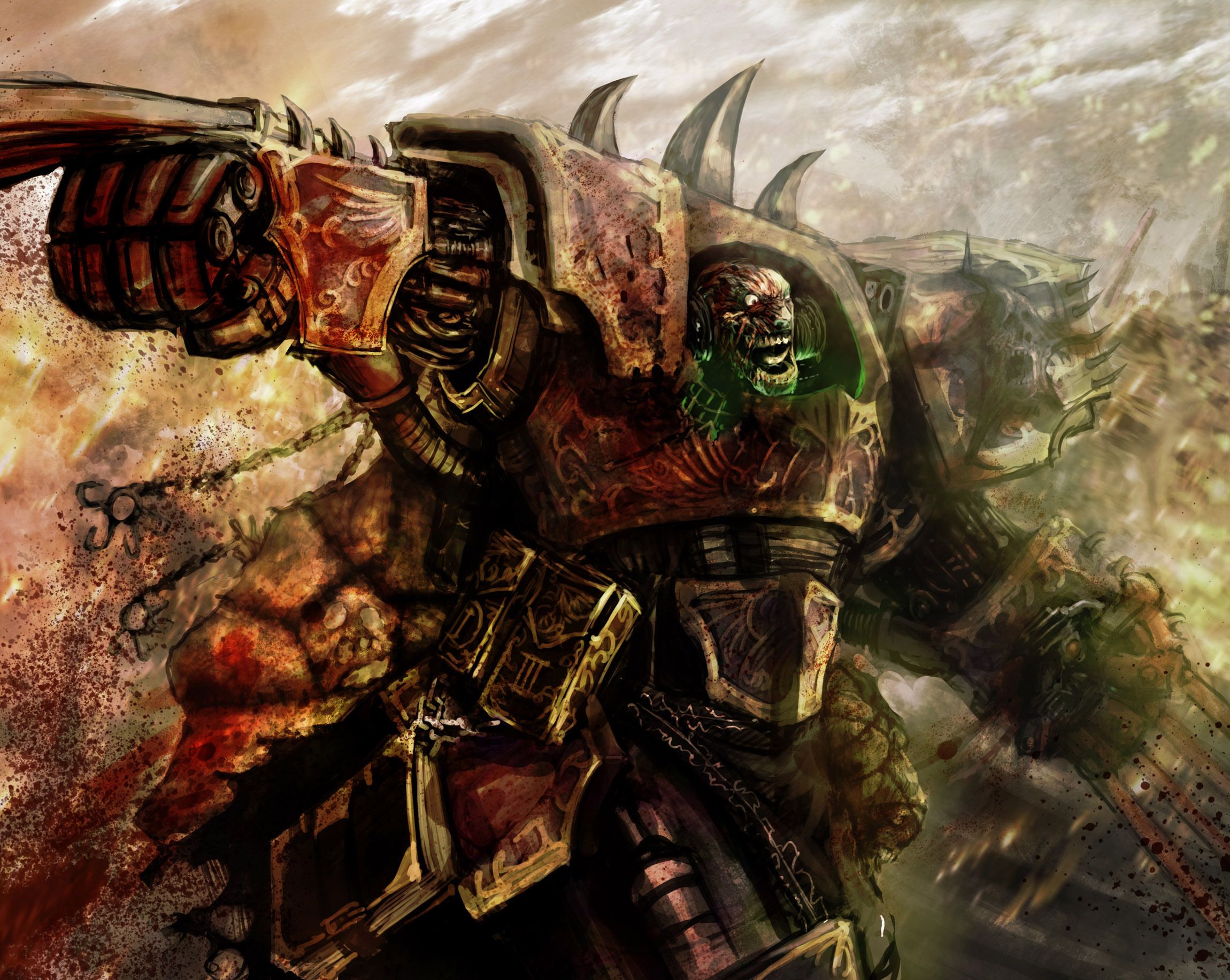 2300x1832 Wallpaper blood, armor, terminator, claws, chaos, warhammer 40k, Emperor's Children, Emperor's Children for mobile and desktop, section фантастика, resolution 2300x1832