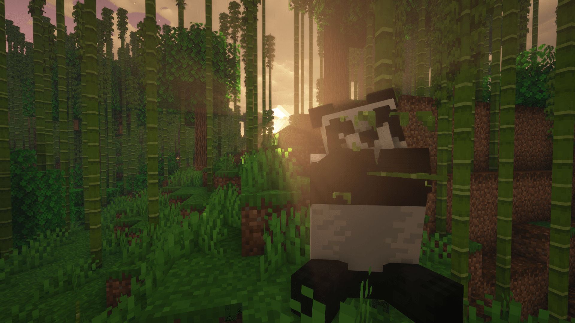 1920x1080 Panda Minecraft Wallpaper