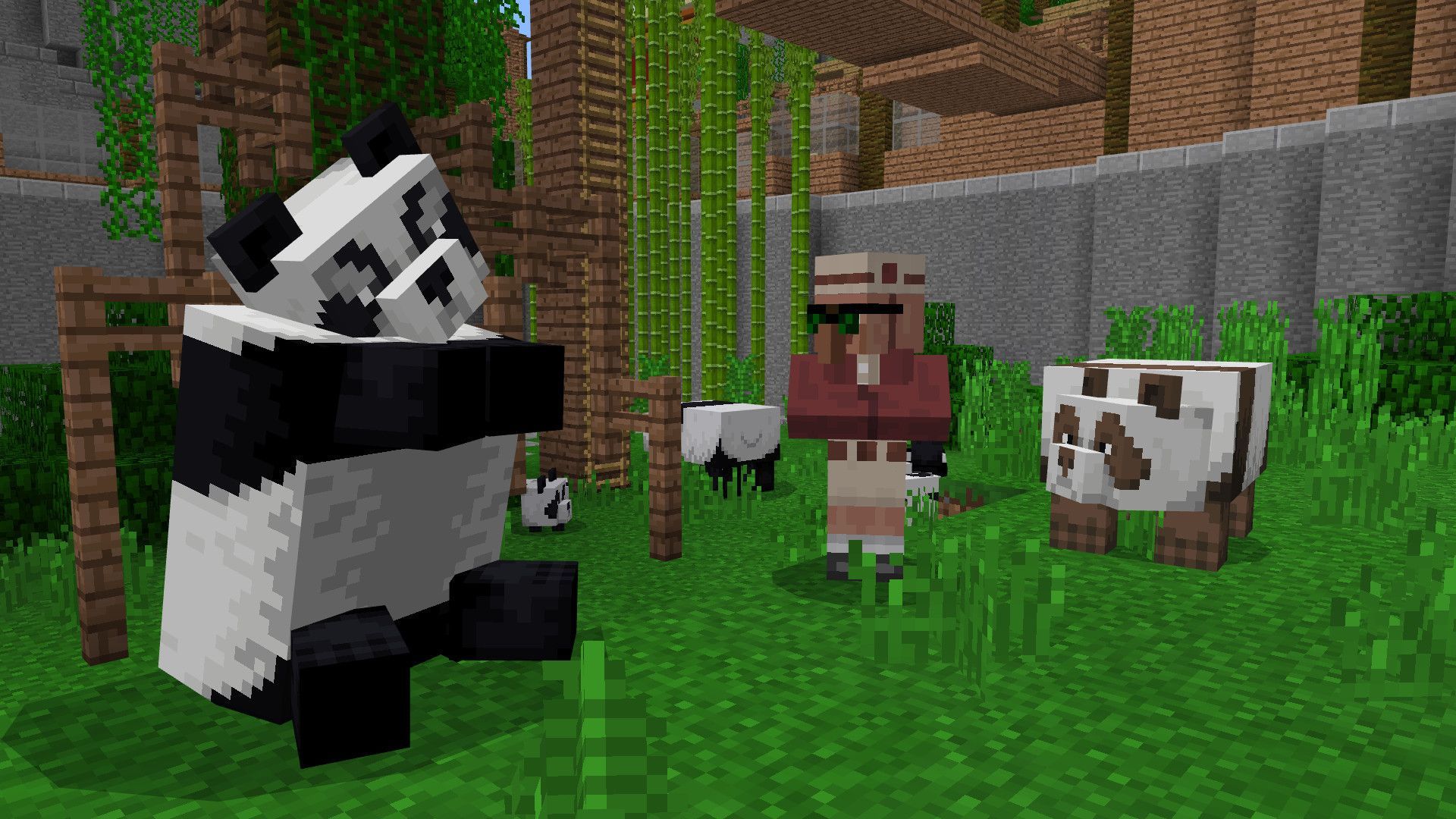 1920x1080 Panda Minecraft Wallpaper