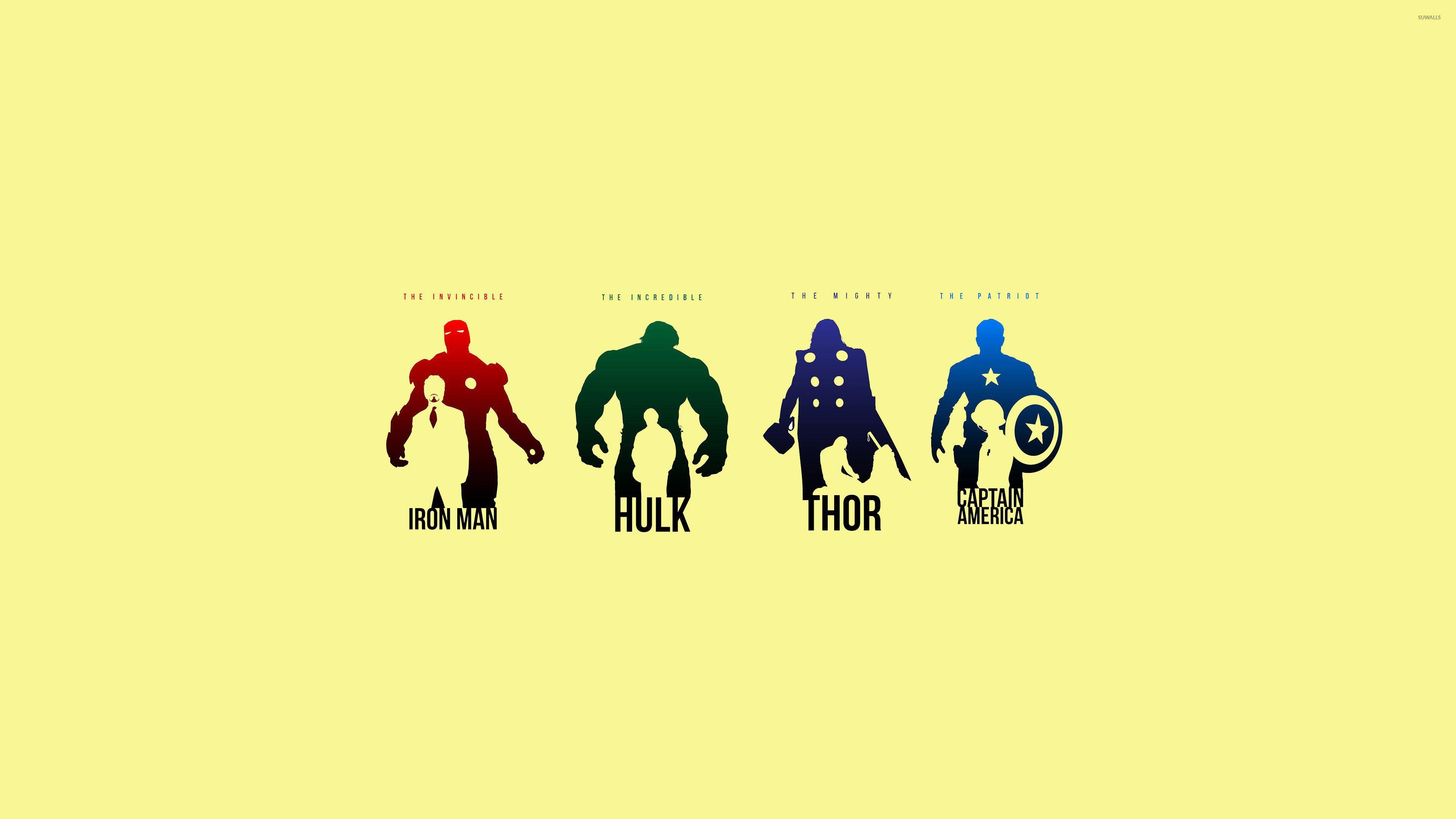 3840x2160 Minimalist Avengers Desktop Wallpaper