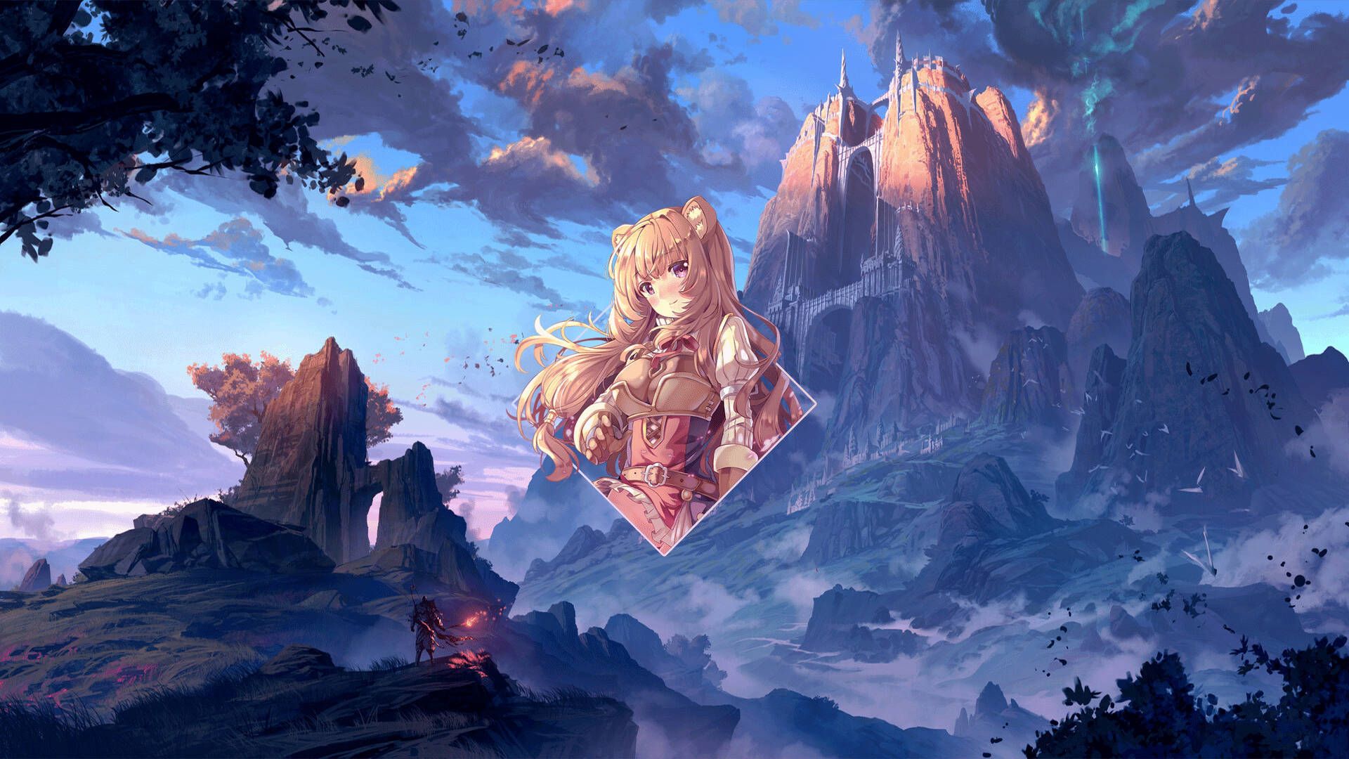 1920x1080 Download Fight with Fire and Shield of the Shield Hero Wallpaper