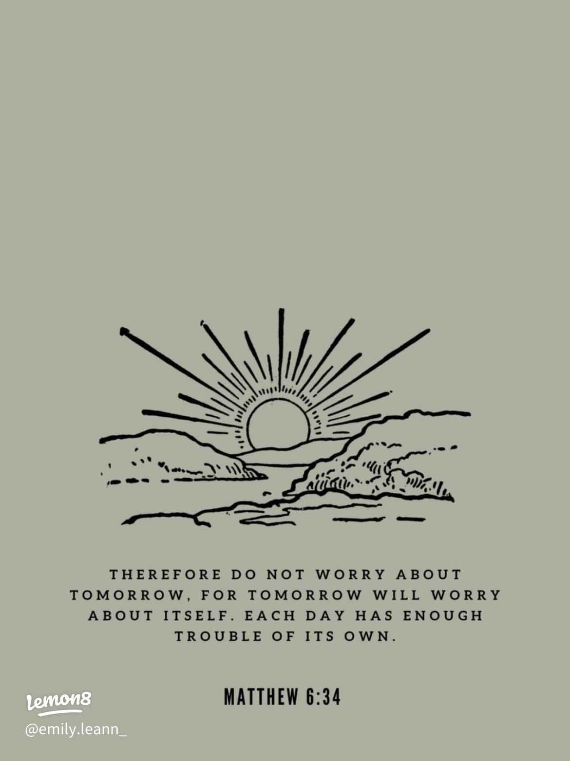 1170x1563 Matthew 6:34 Wallpaper