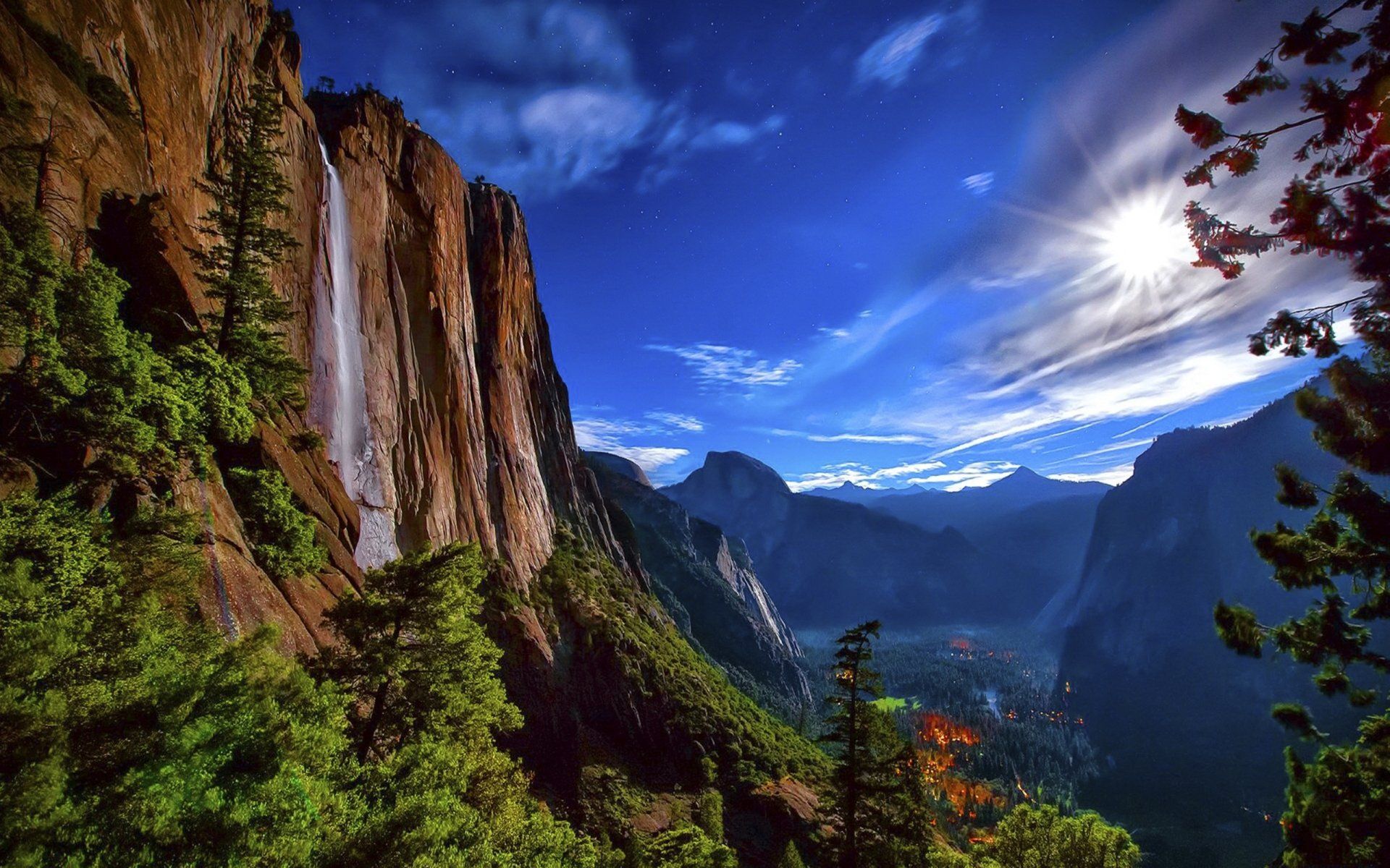 1920x1200 Yosemite Valley Waterfall HD Wallpaperx1600